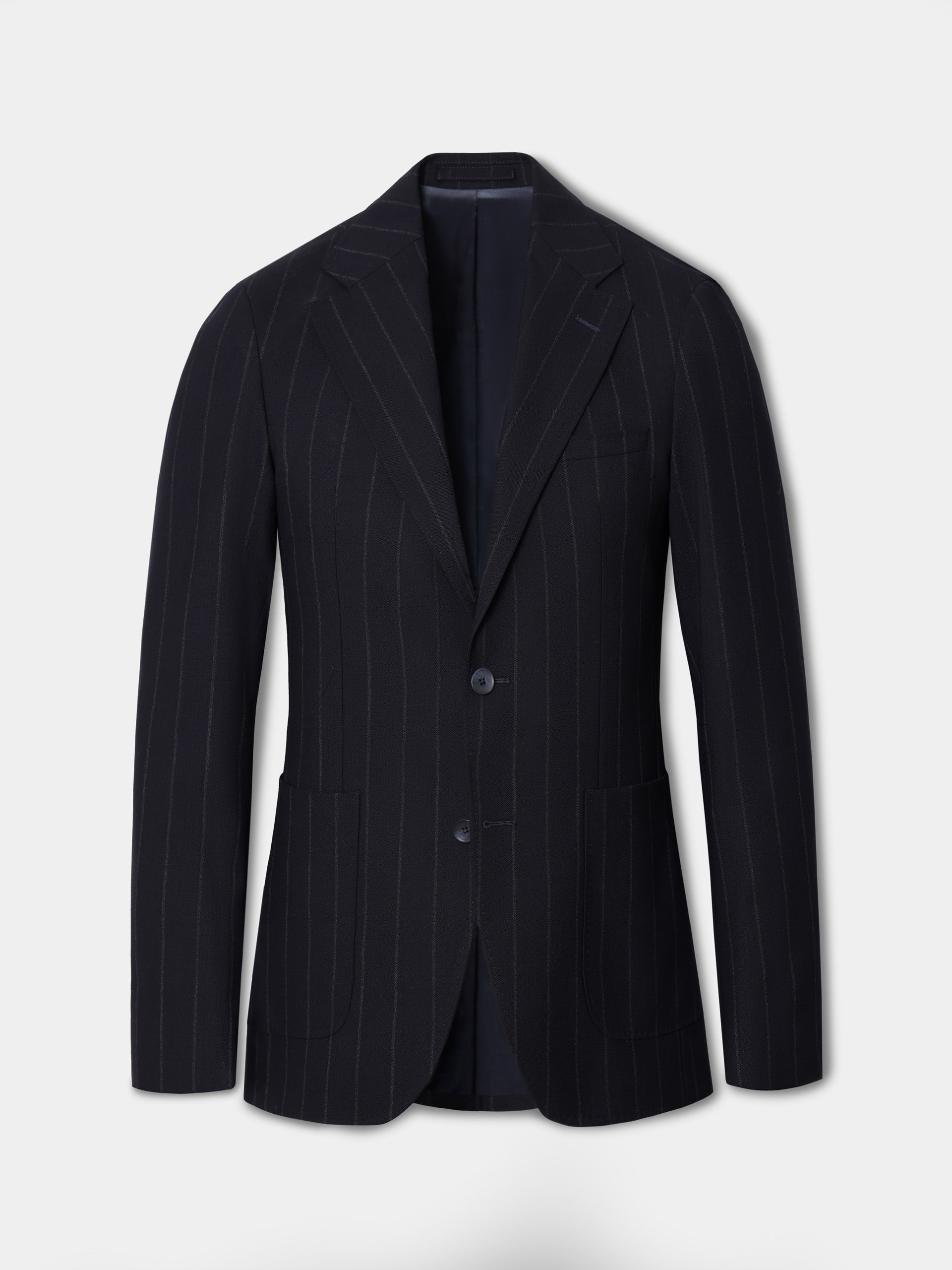 Navy Blue Pinstripe Suit Jacket 8968