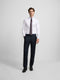 Pantalon de costume oeil de perdrix bleu marine