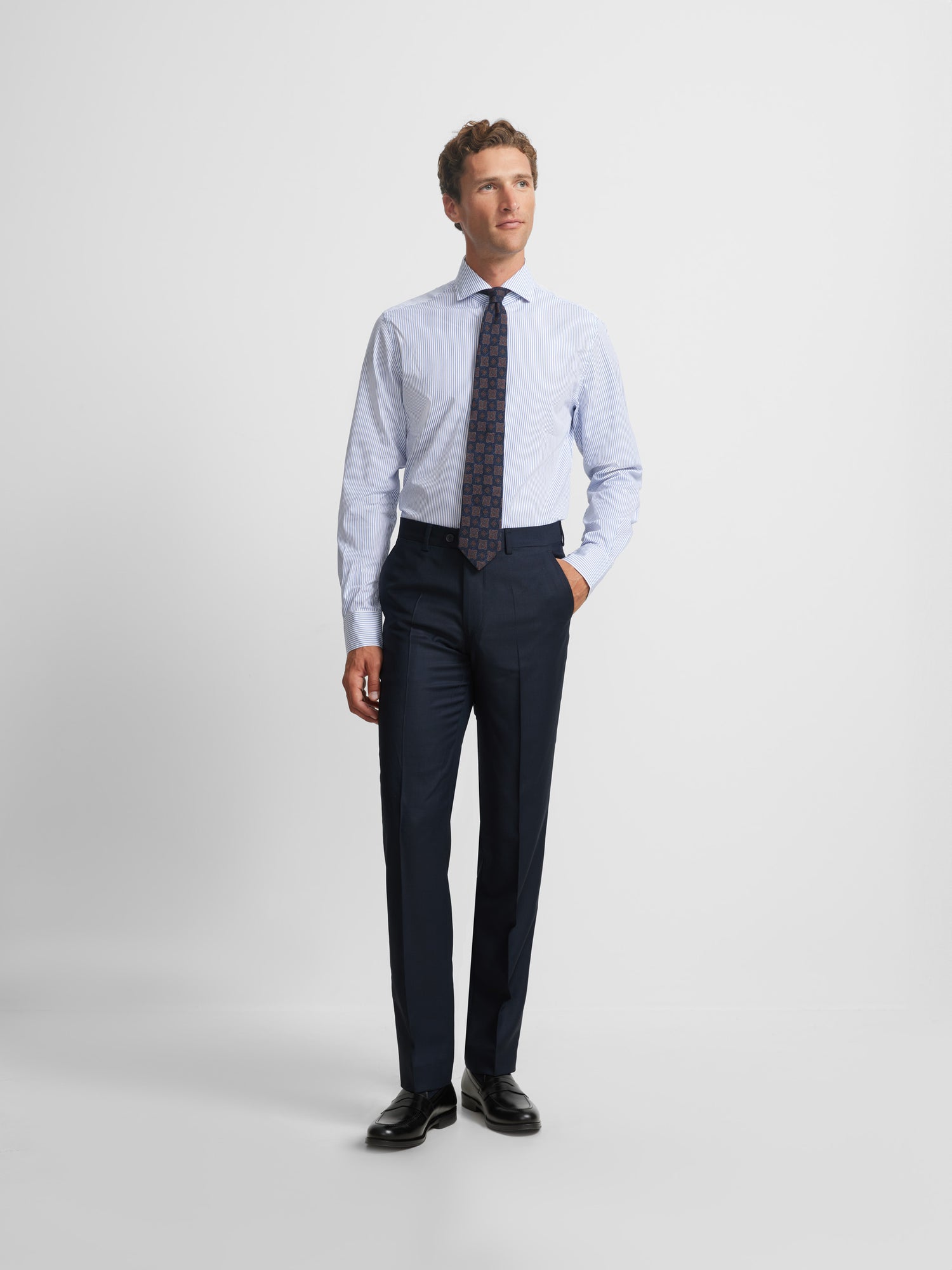 Pantalon suit ojo de perdiz navy