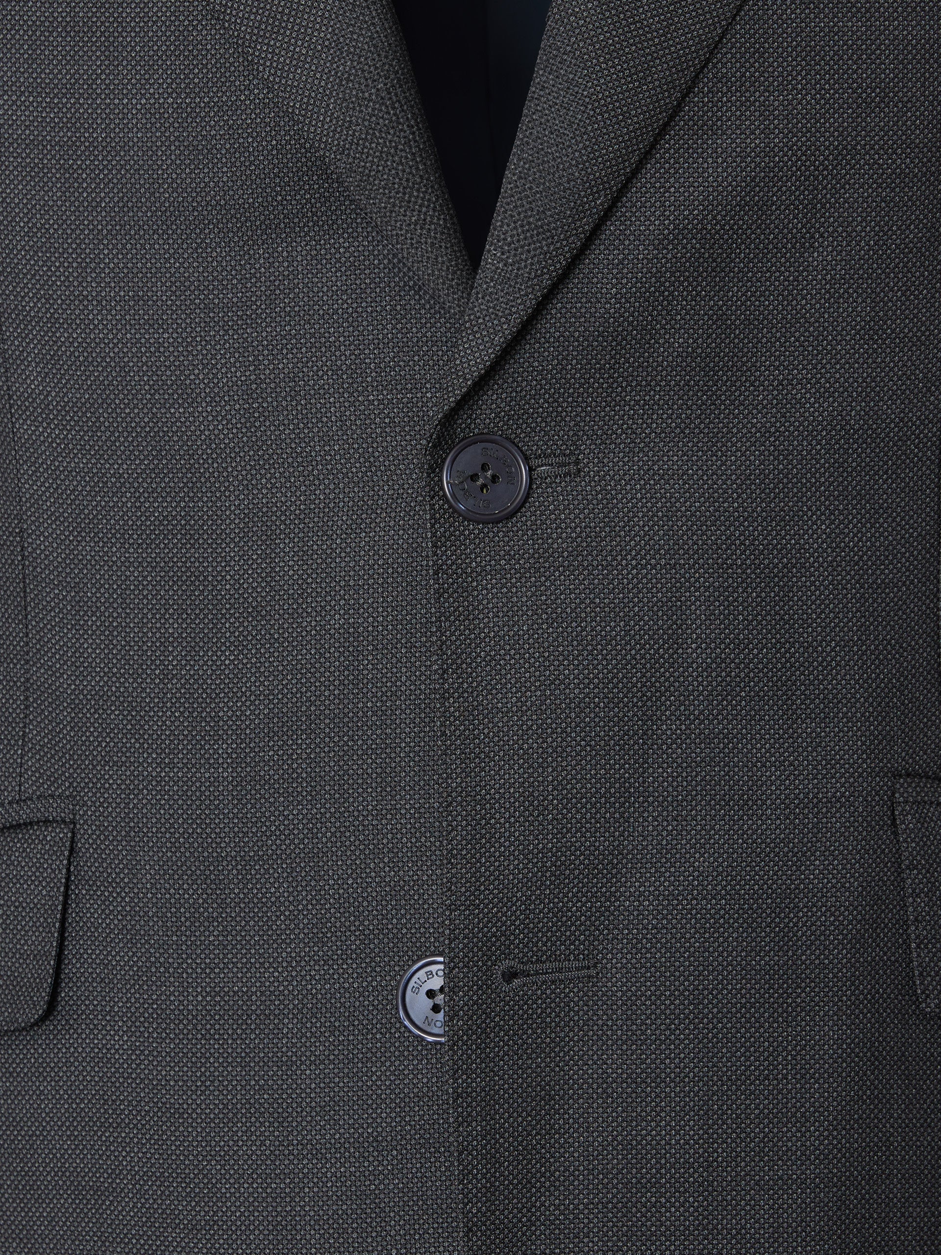 Gray bird's eye blazer suit