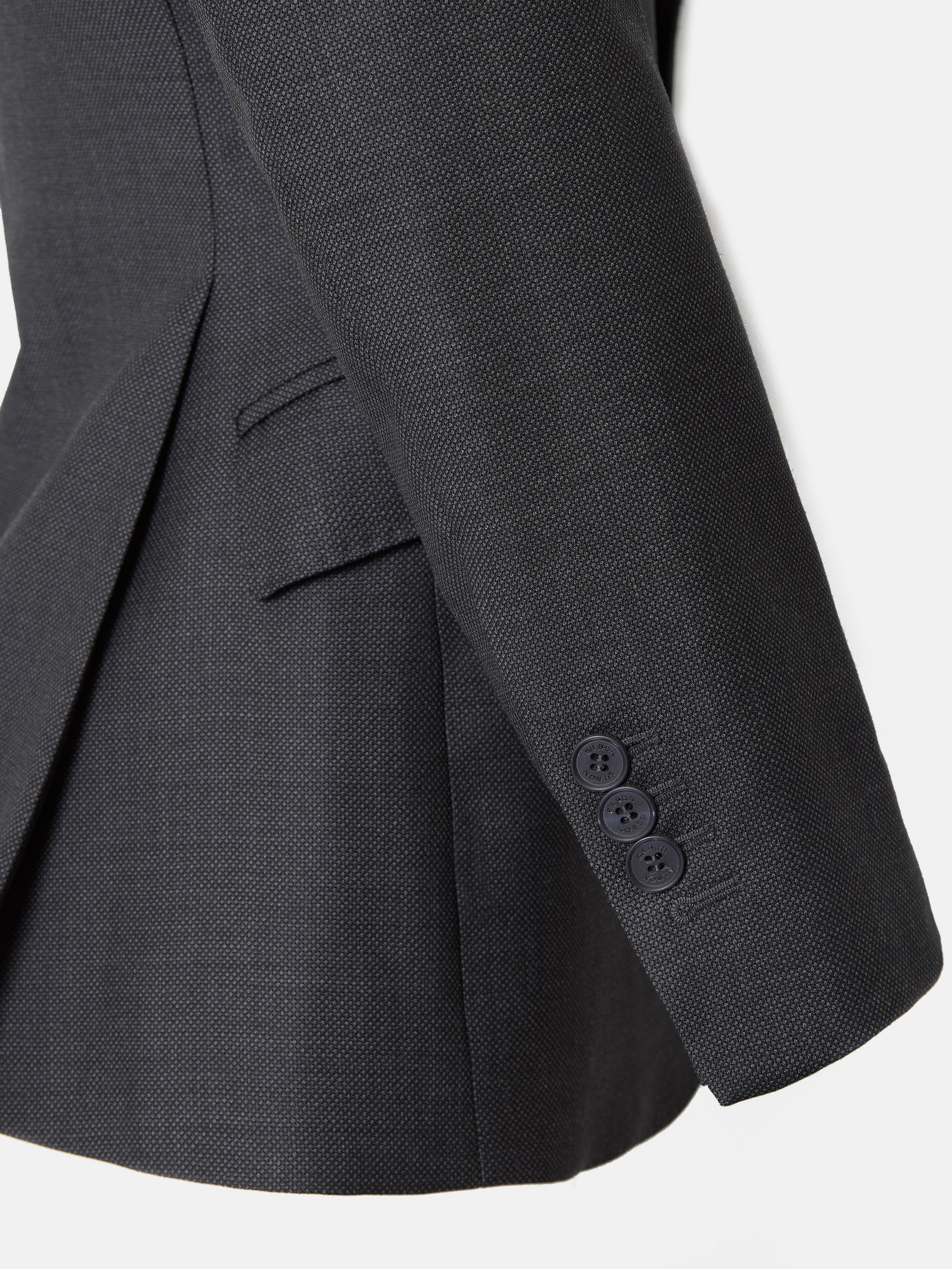 Gray bird's eye blazer suit