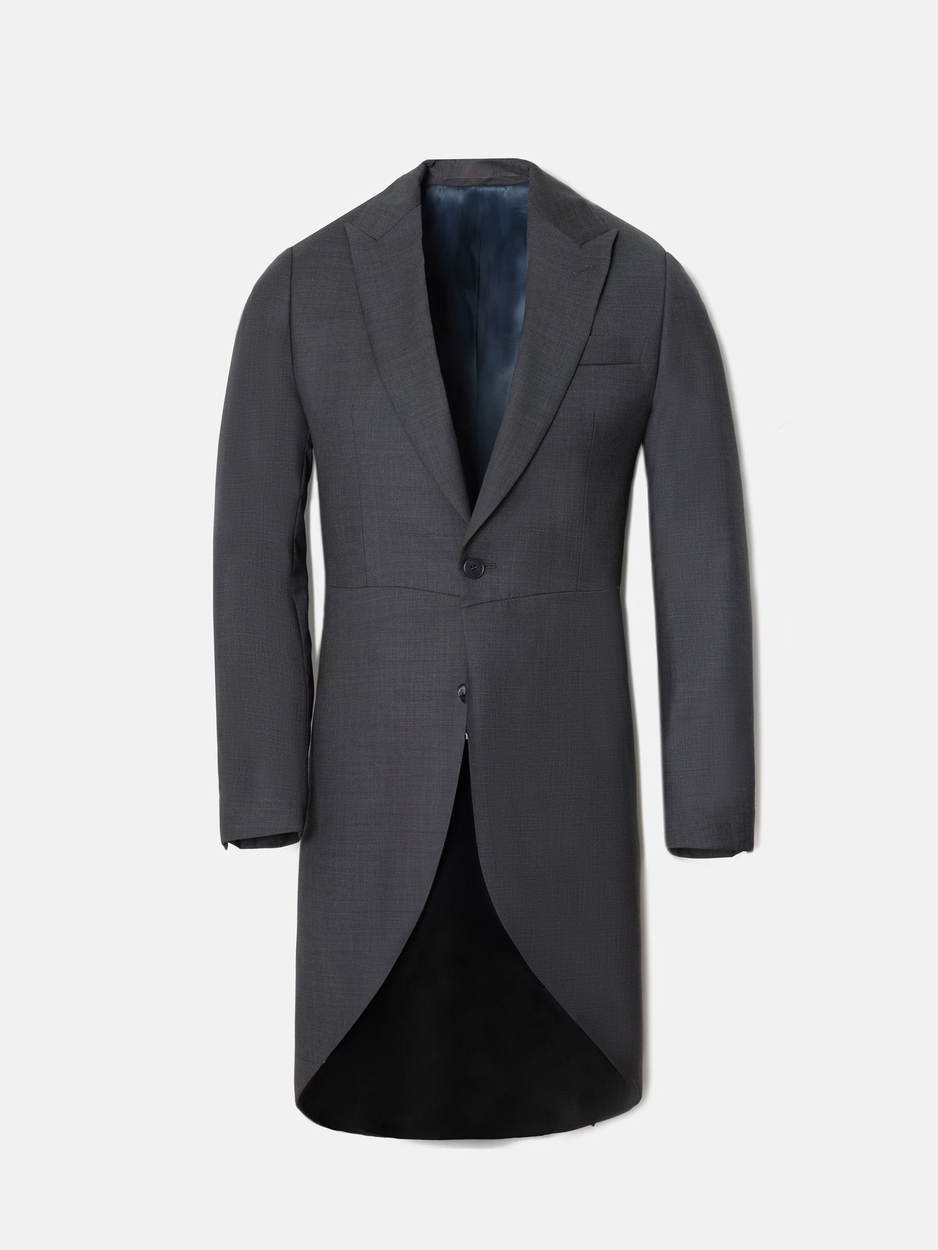 Gray stretch jacket frock coat