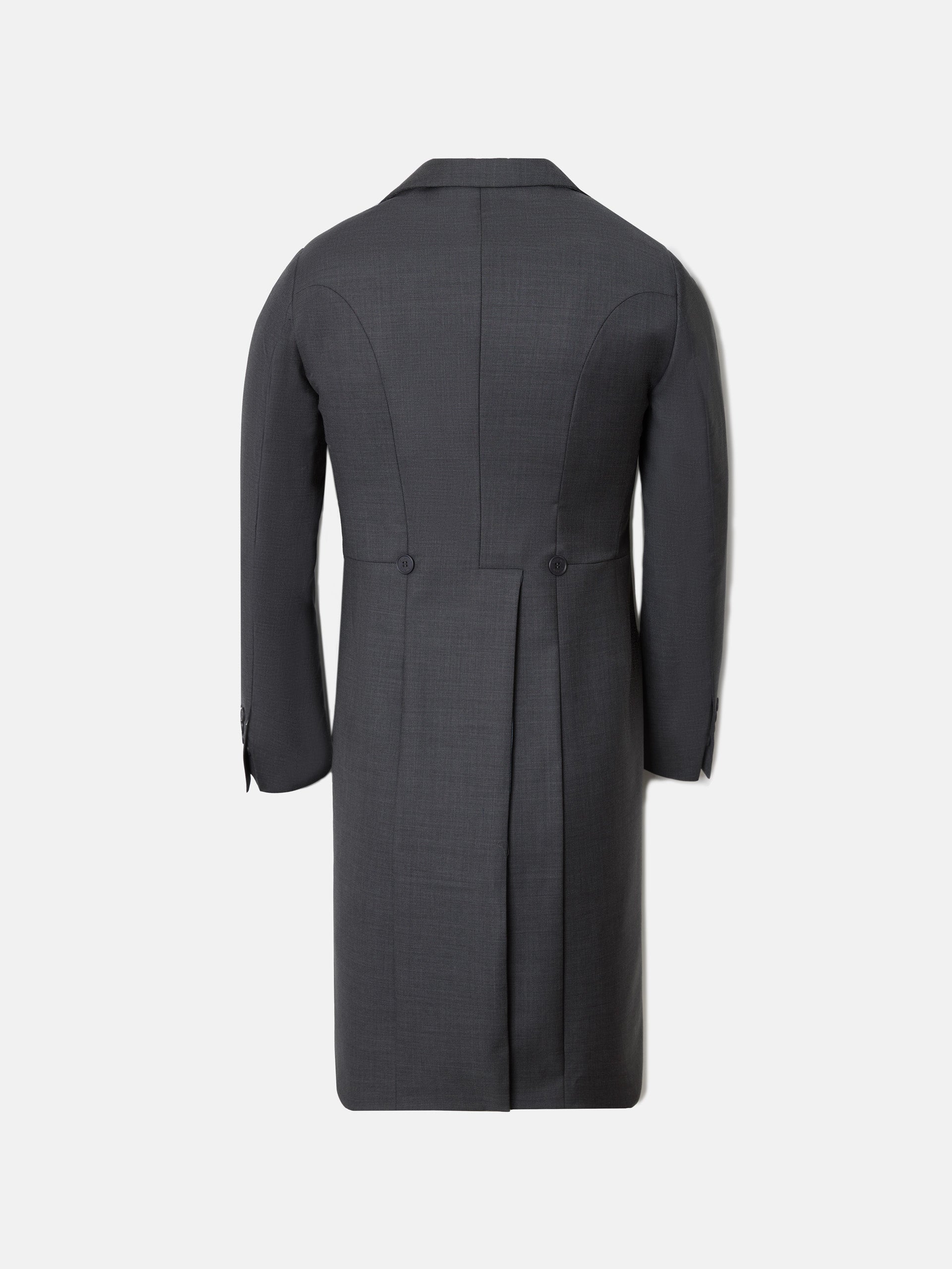 Gray stretch jacket frock coat