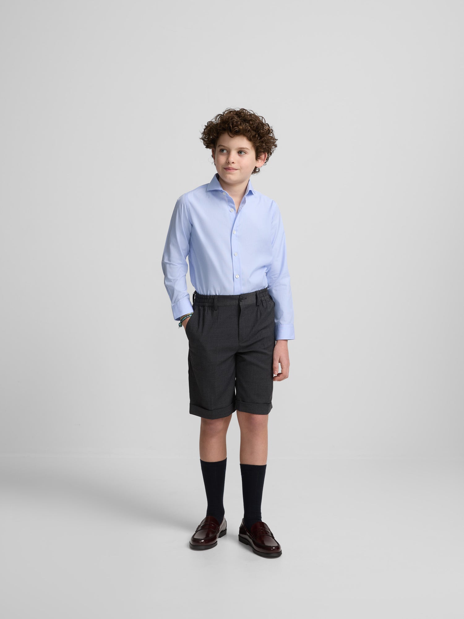 Bermuda kids clasica gris