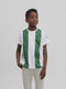 T-shirt enfant rétro blanc et vert silbon blanc