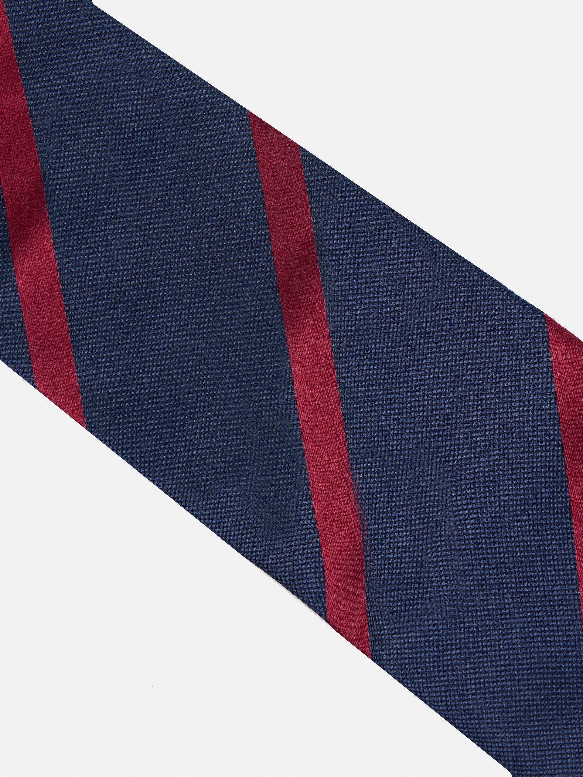 Burgundy striped navy tie