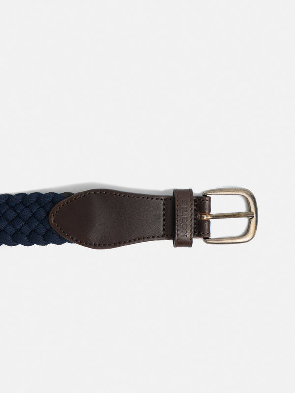 Ceinture tressée marine