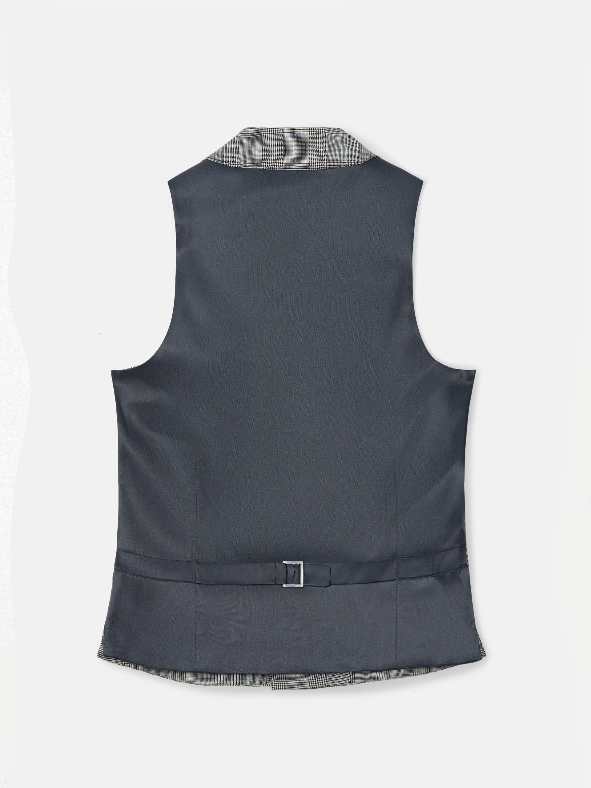 Gray prince of wales silbon jacket vest