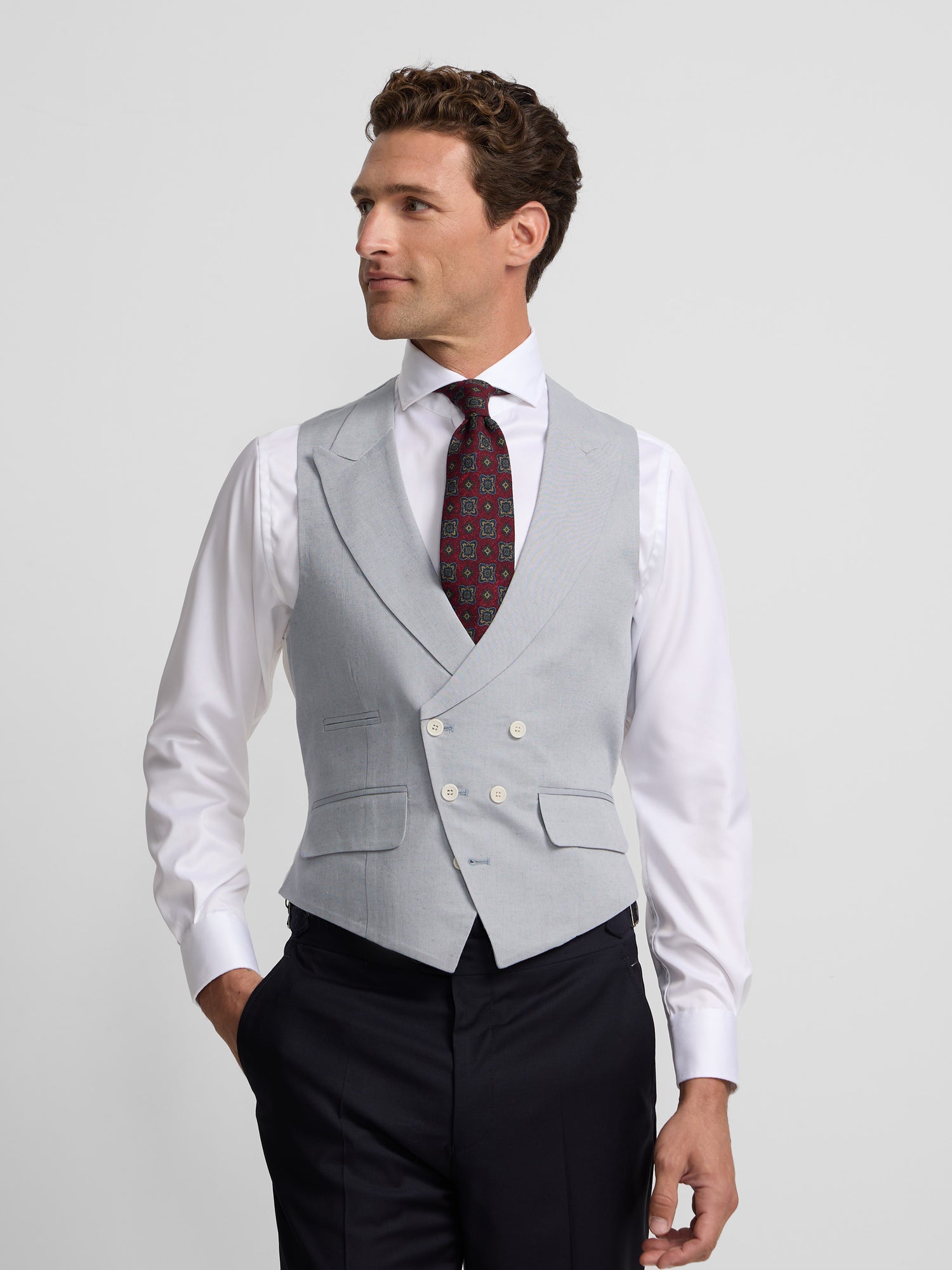 Medium blue tailoring waistcoat