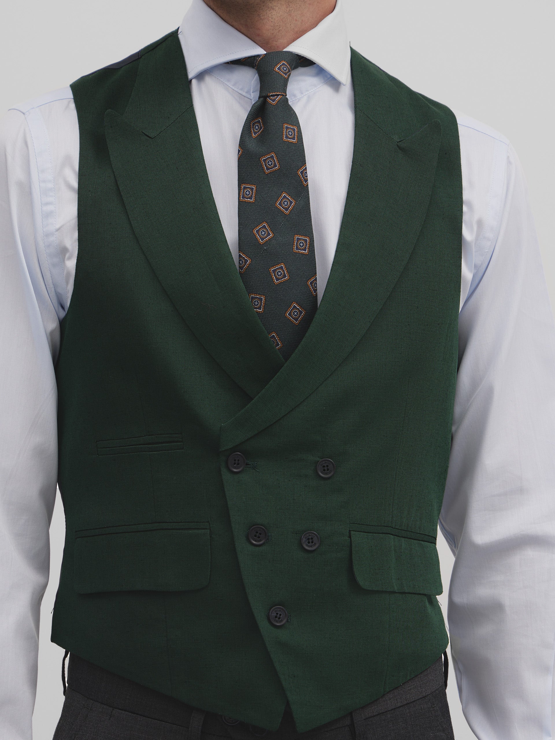 Gilet tailleur vert foncé