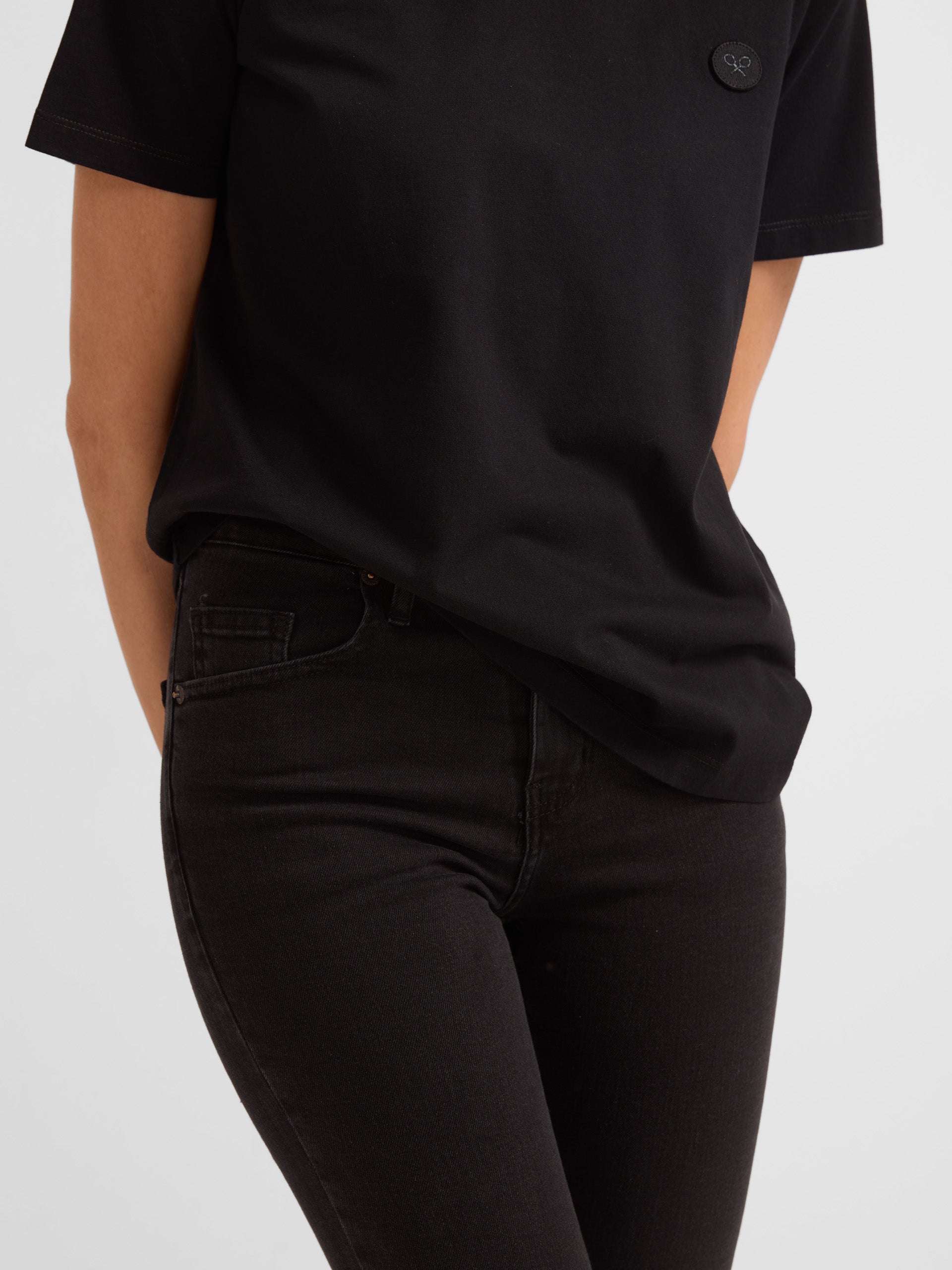 Pantalon femme noir coupe slim