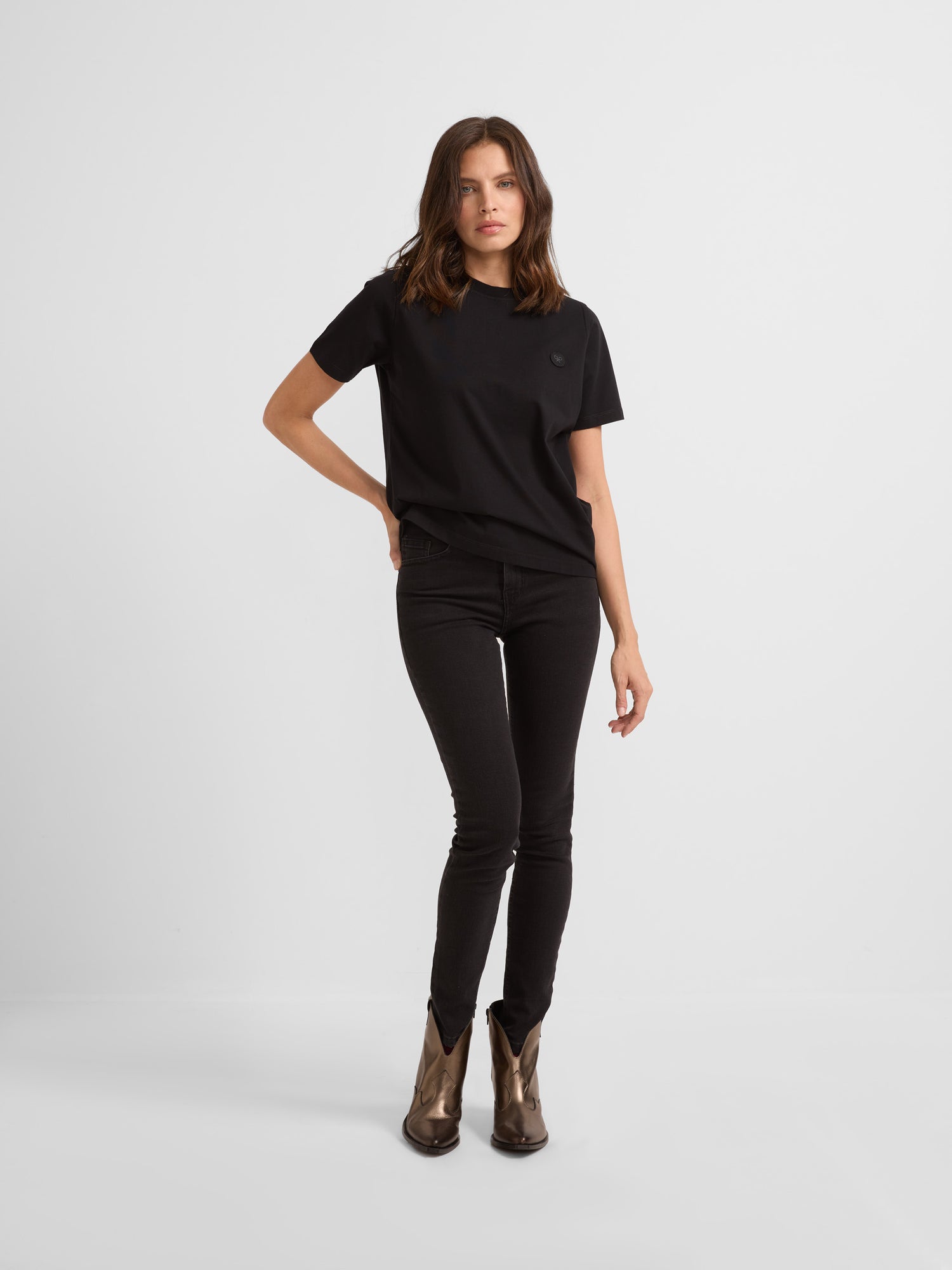 Pantalon woman slim fit negro