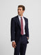 Navy blue structured suit jacket