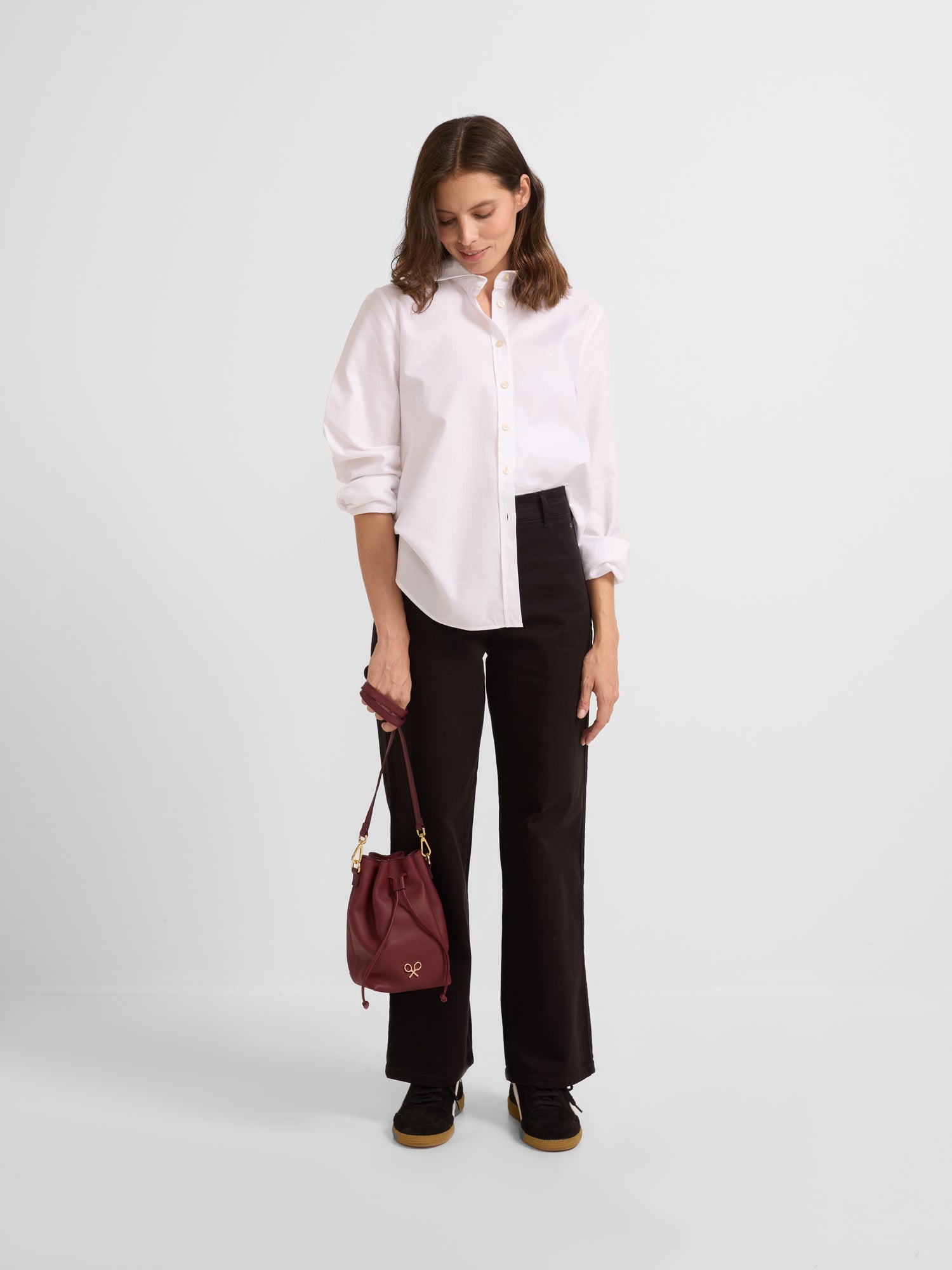 Women's white oxford shirt