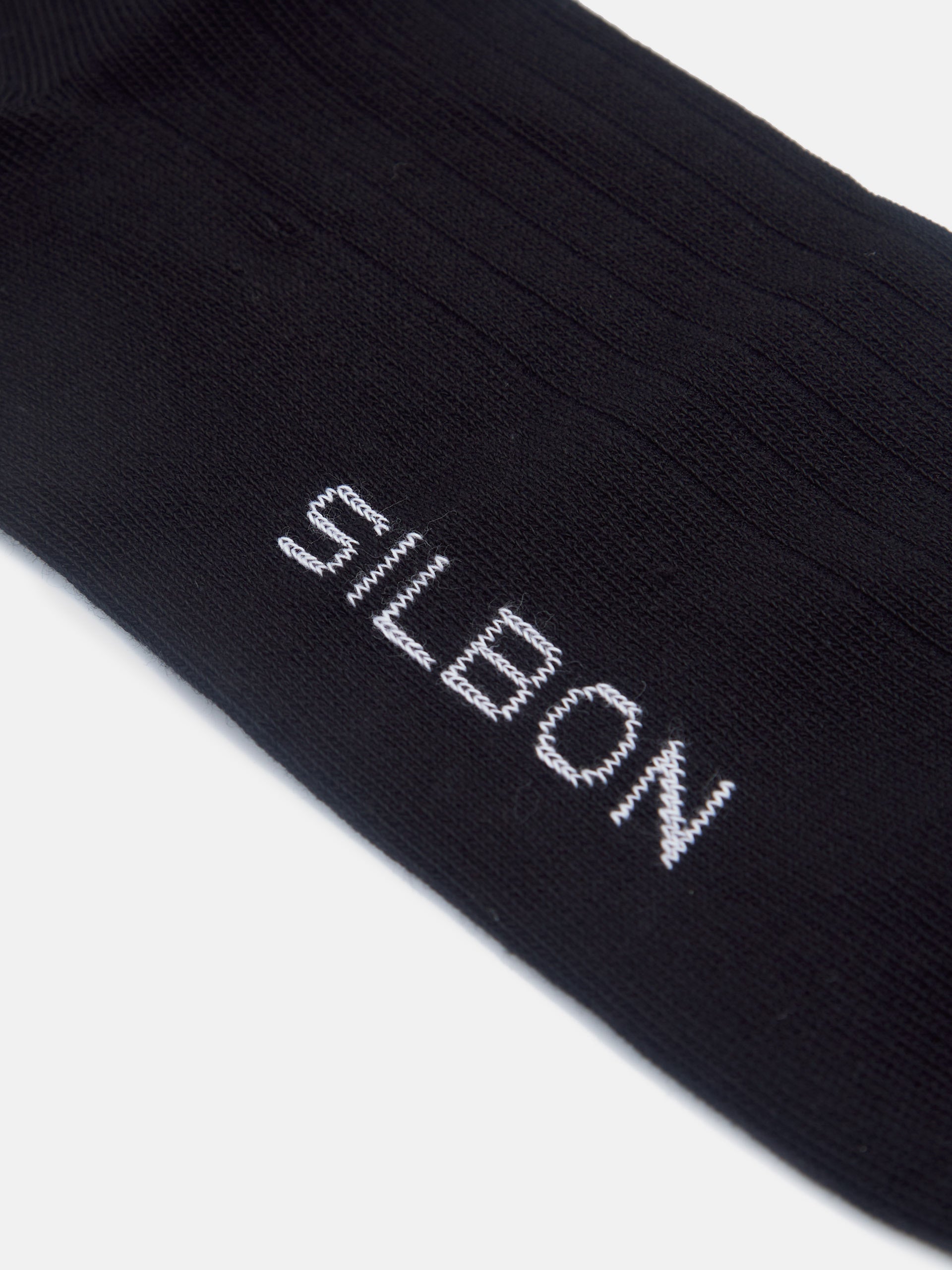 Black tailoring silbon sock