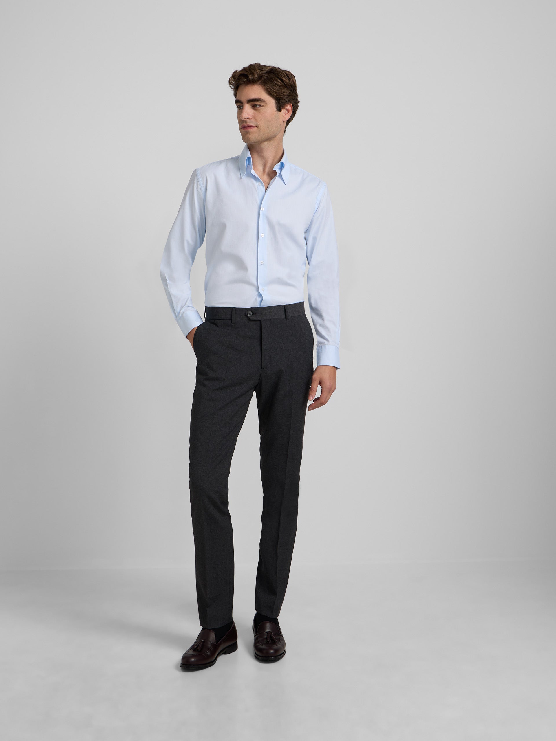 Charcoal gray classic dress pants