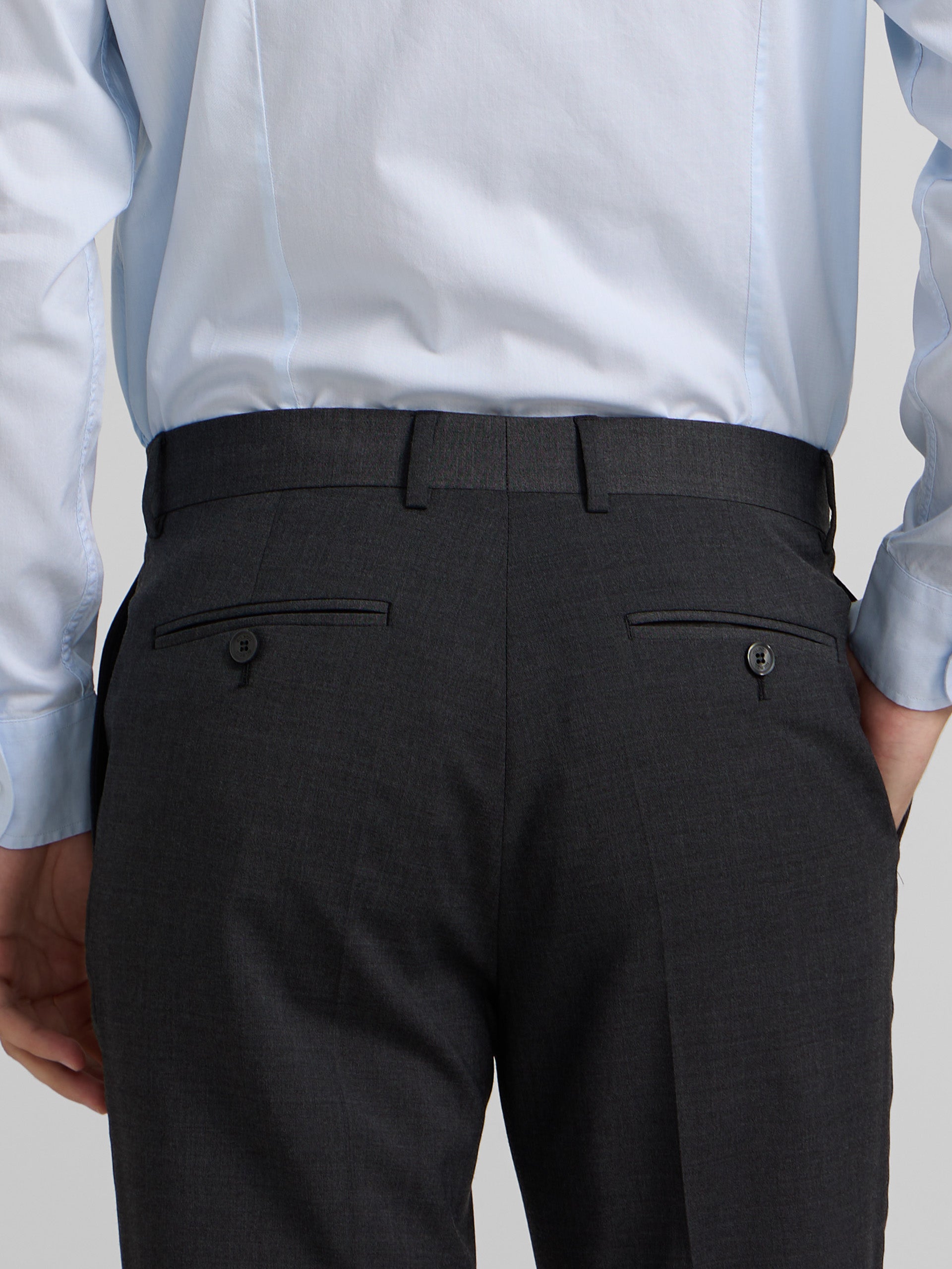 Charcoal gray classic dress pants