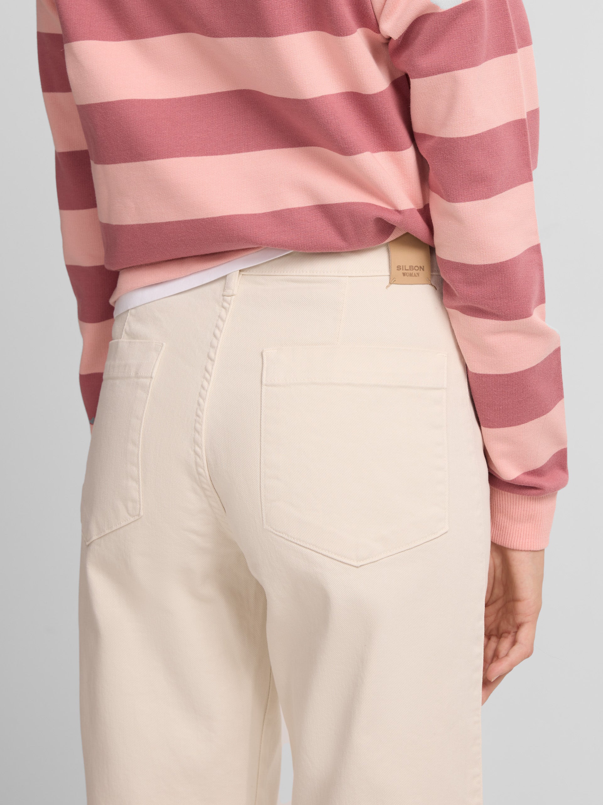 Women's culotte pants with raw pockets