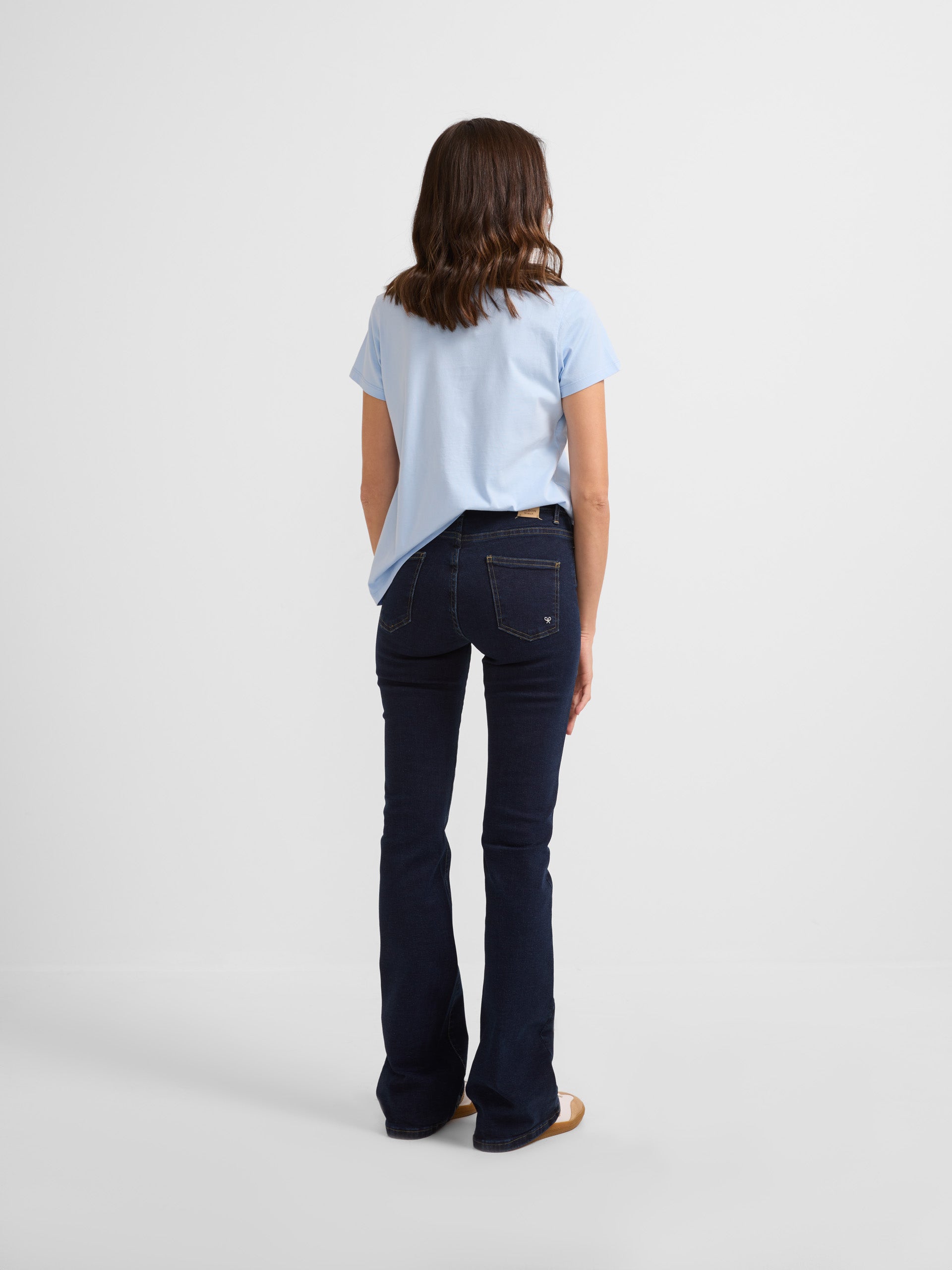 Navy blue boot cut women's pants