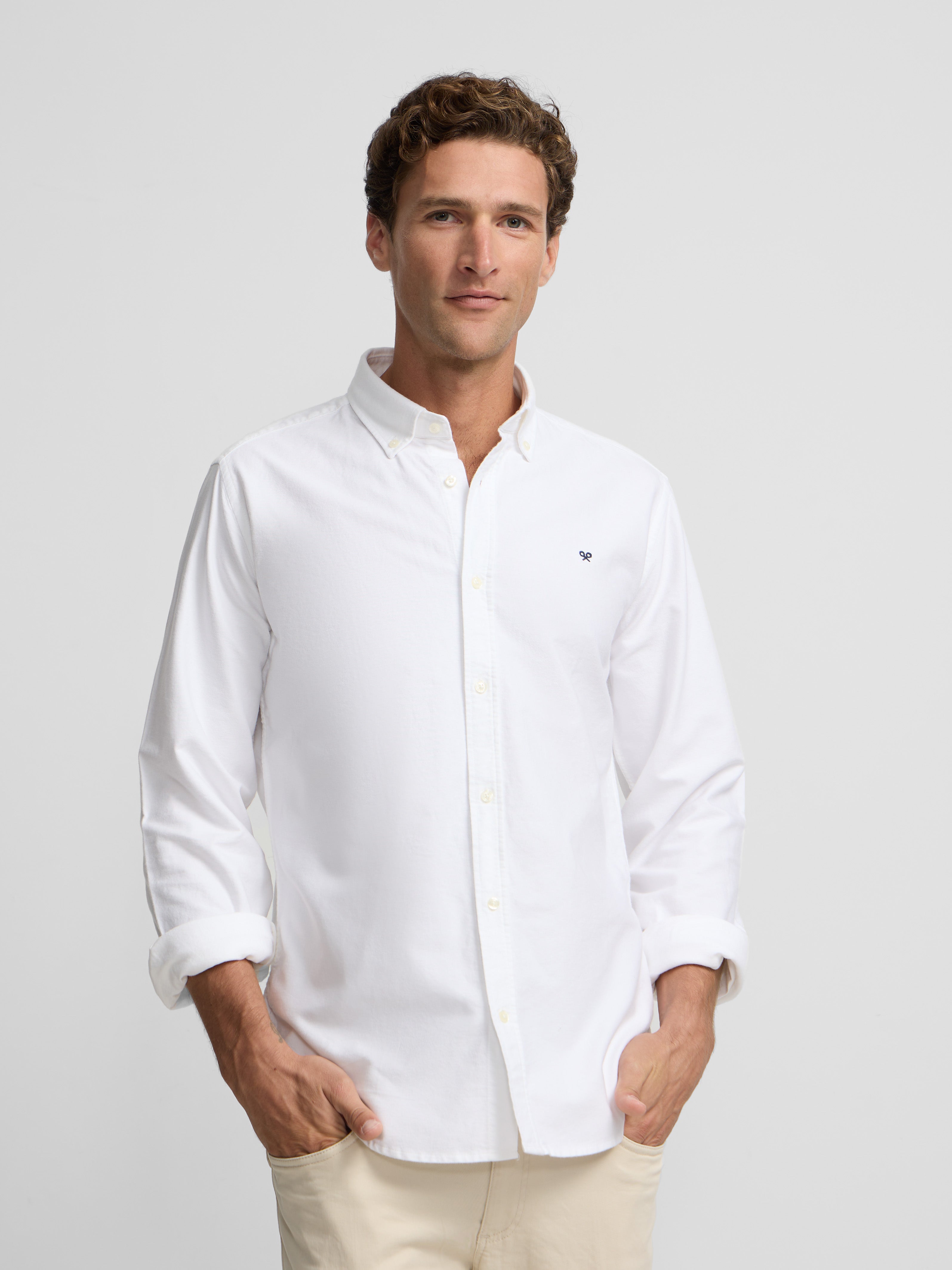 White oxford sport shirt