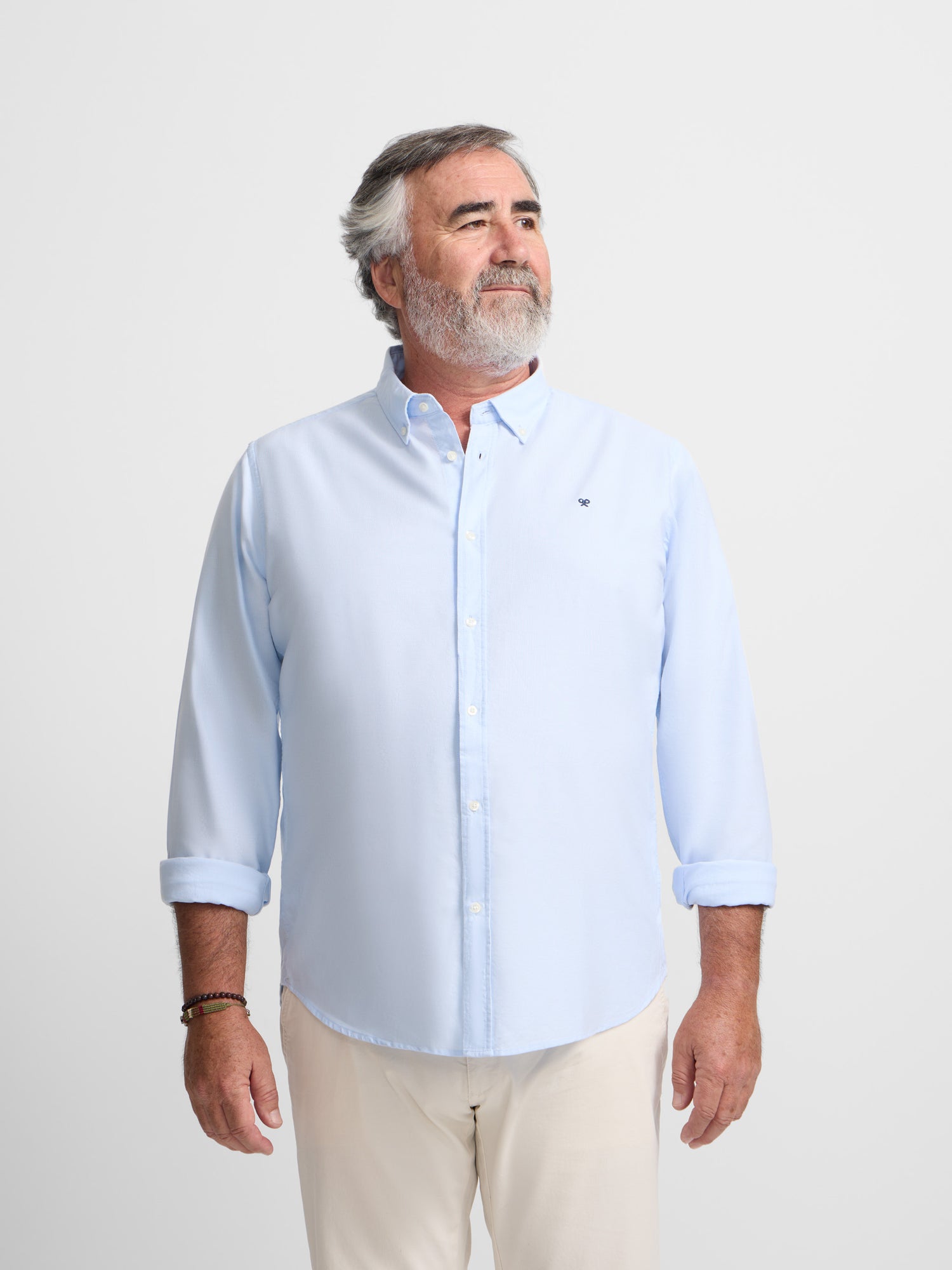 Camisa sport oxford celeste