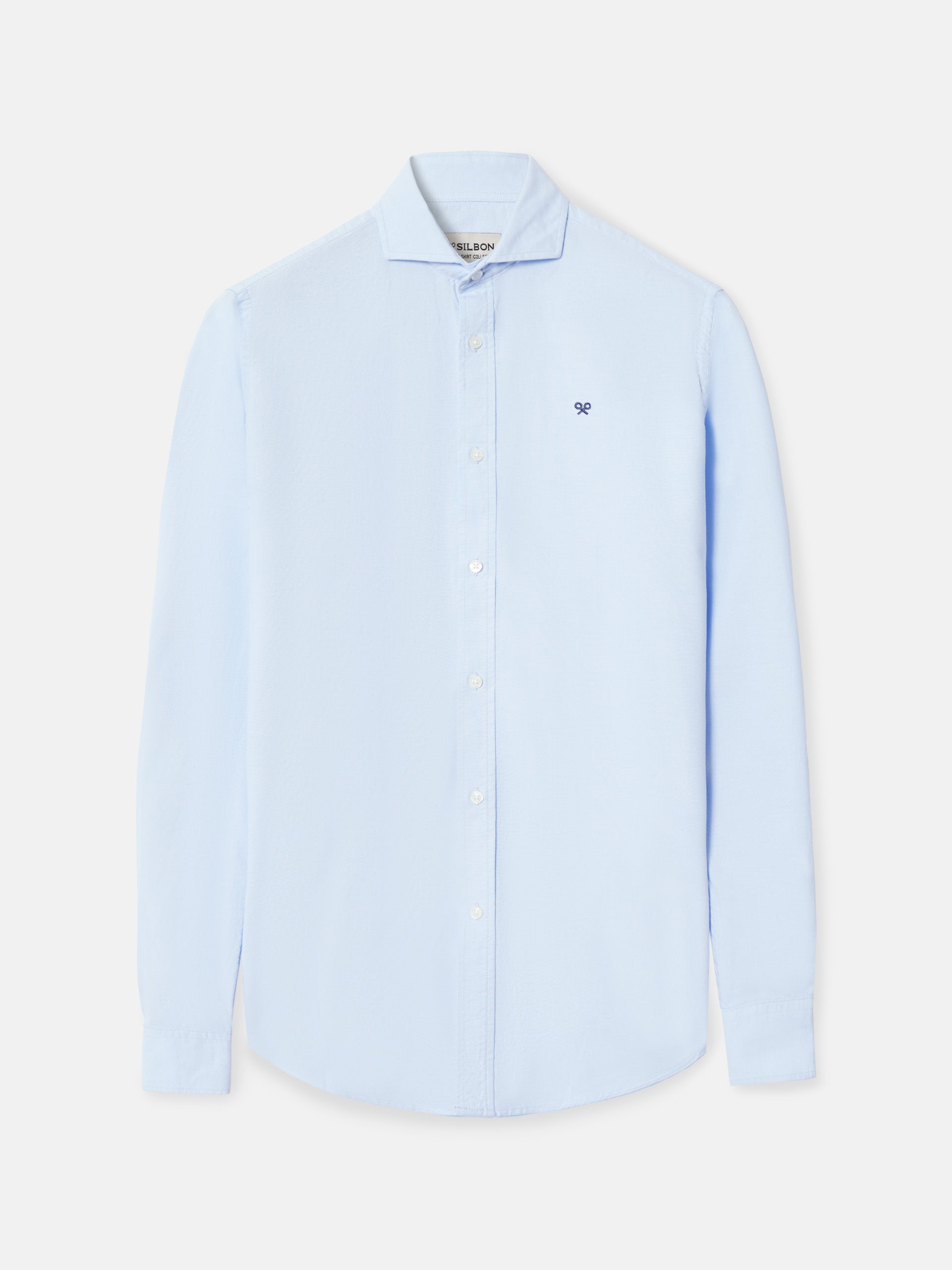 Light blue cutaway oxford sport shirt