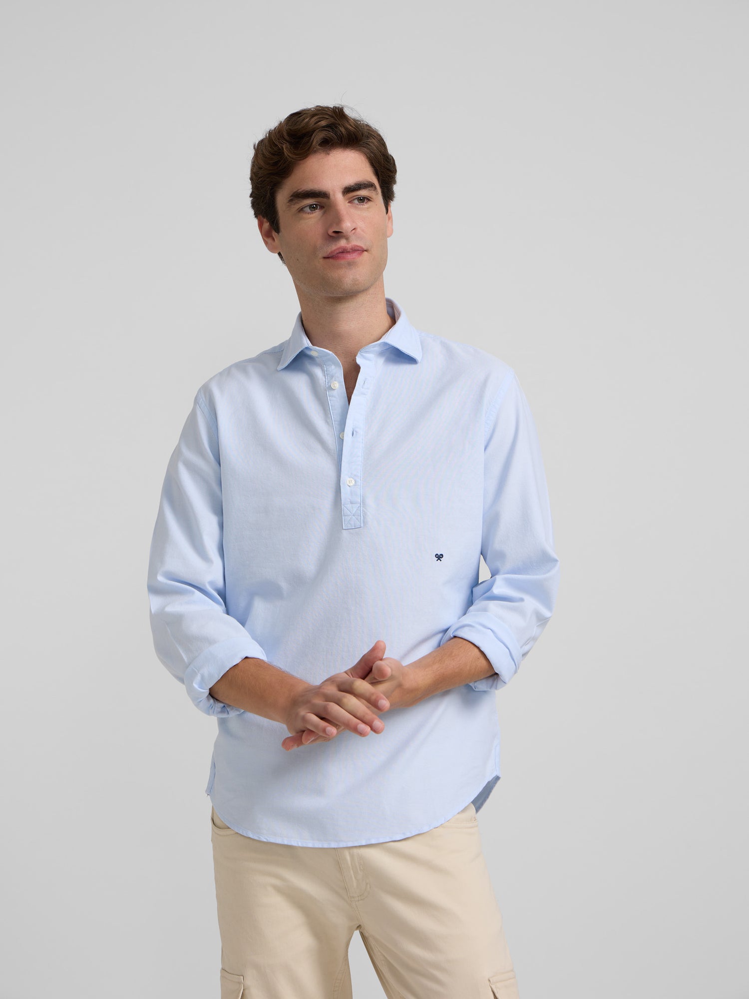 Light blue oxford sports t-shirt