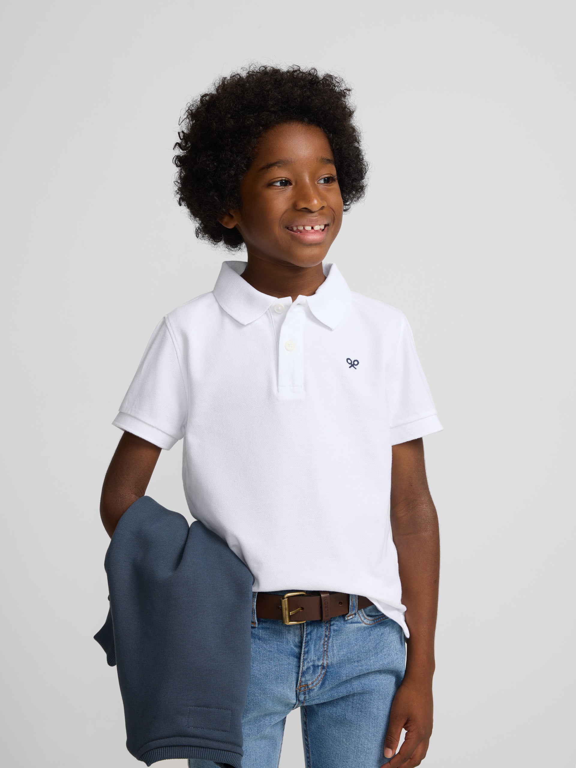 Polo kids clasico miniraqueta blanco