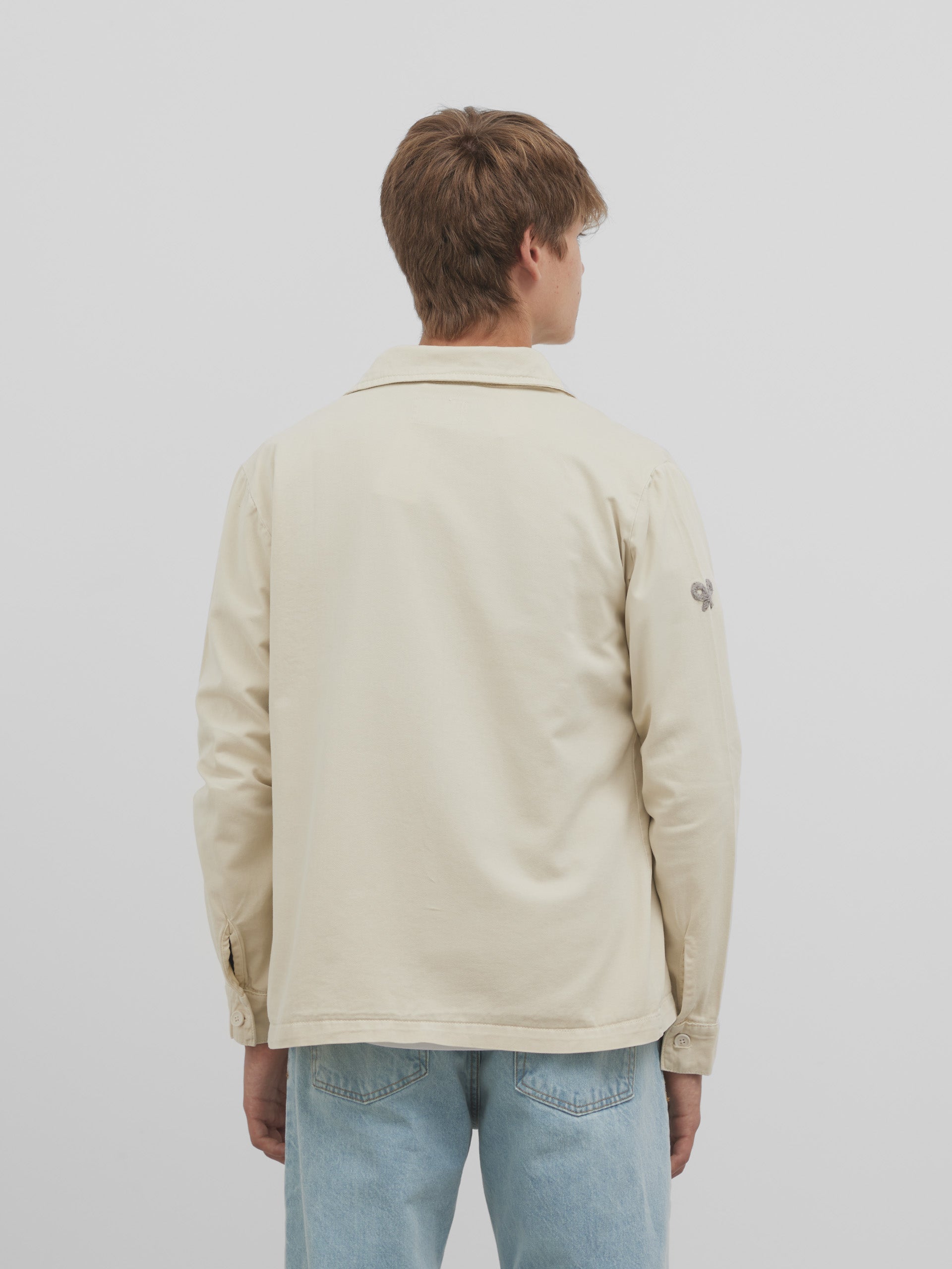 Beige patch overshirt