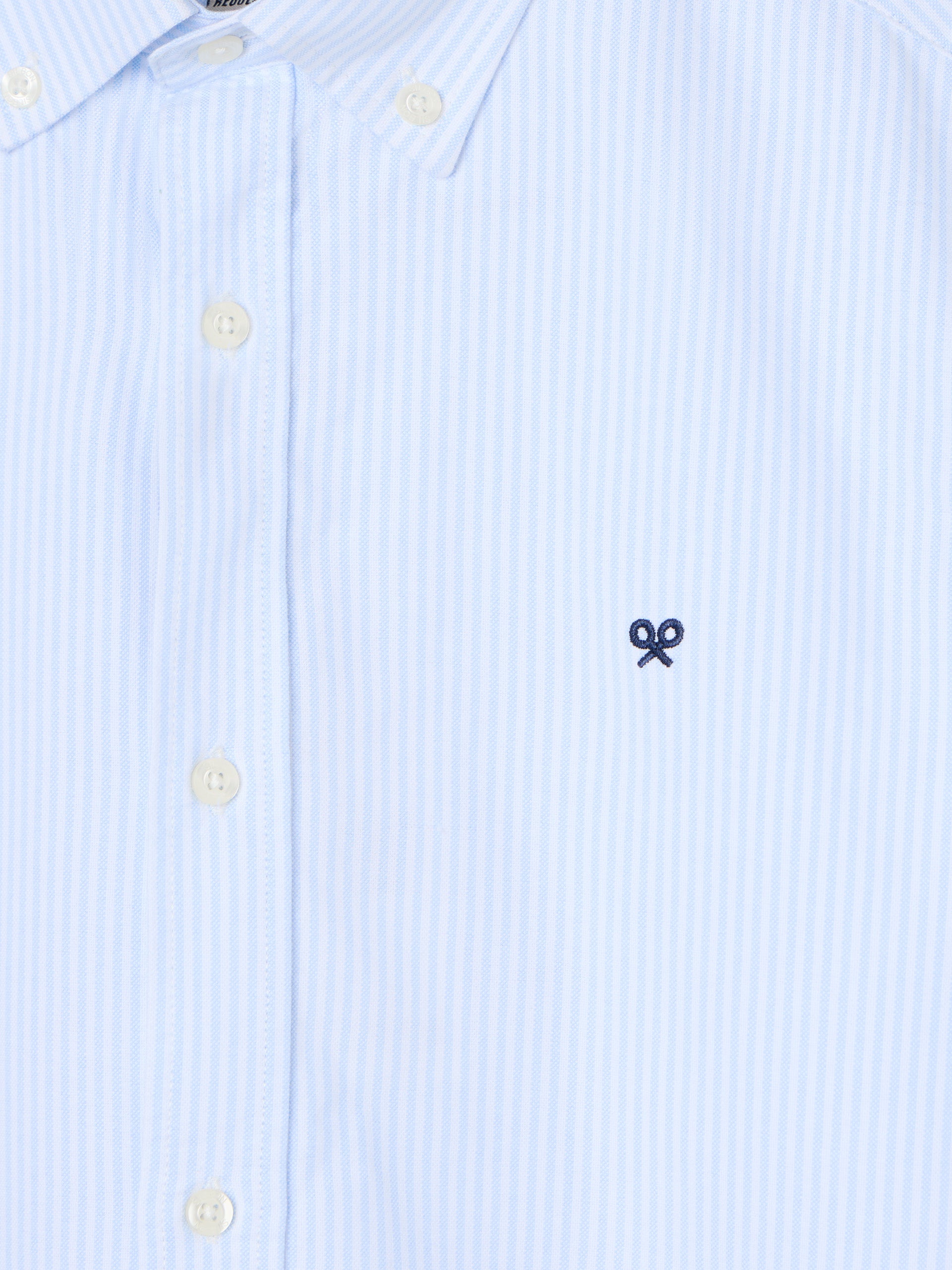 Light blue stripe regular fit oxford sport shirt