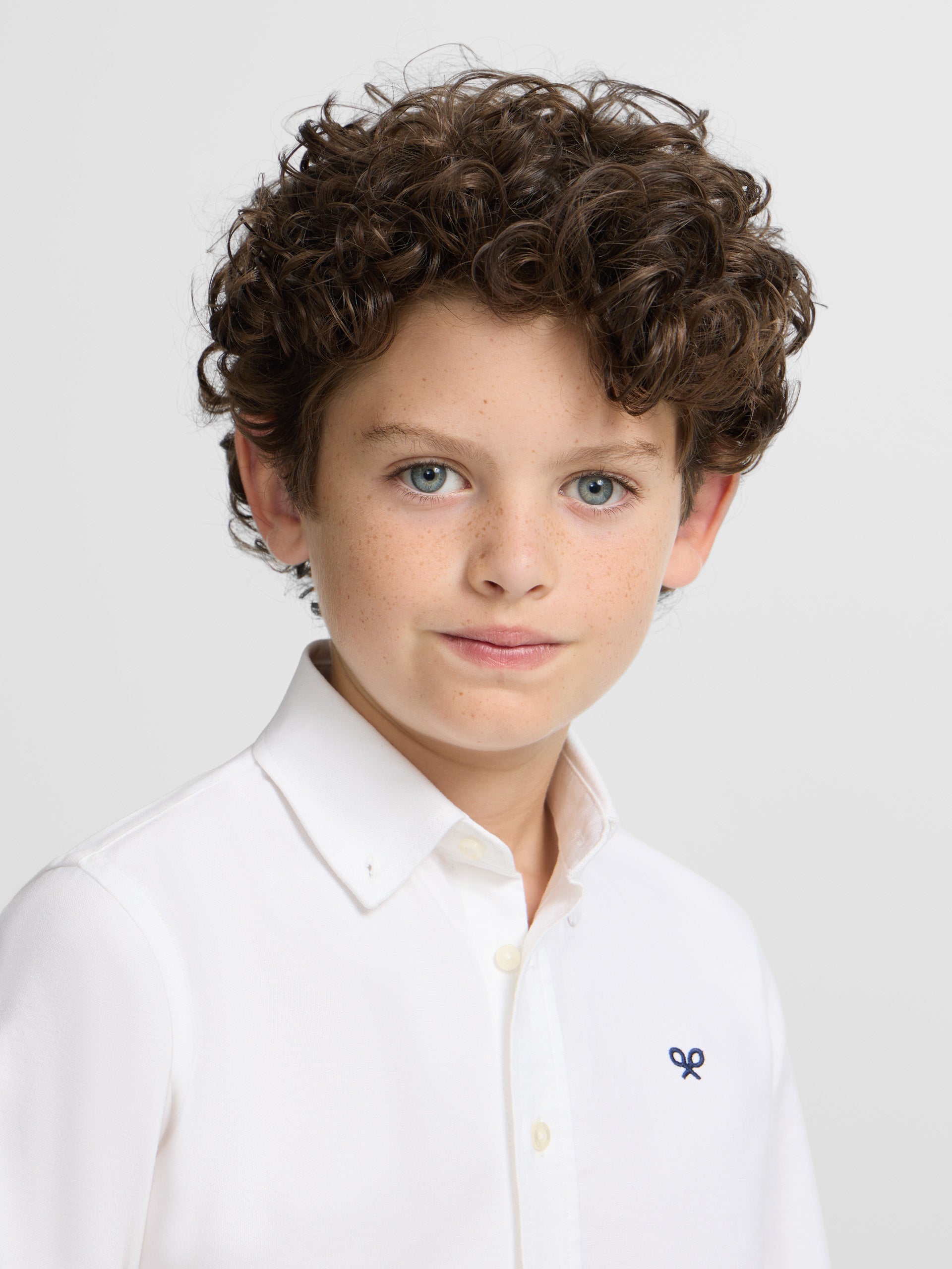 Classic white oxford kids sport shirt