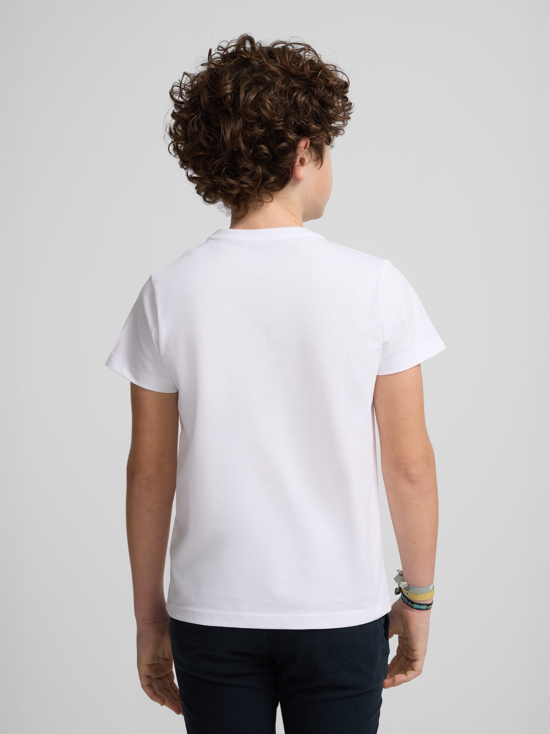 T-shirt enfant logo pixel blanc