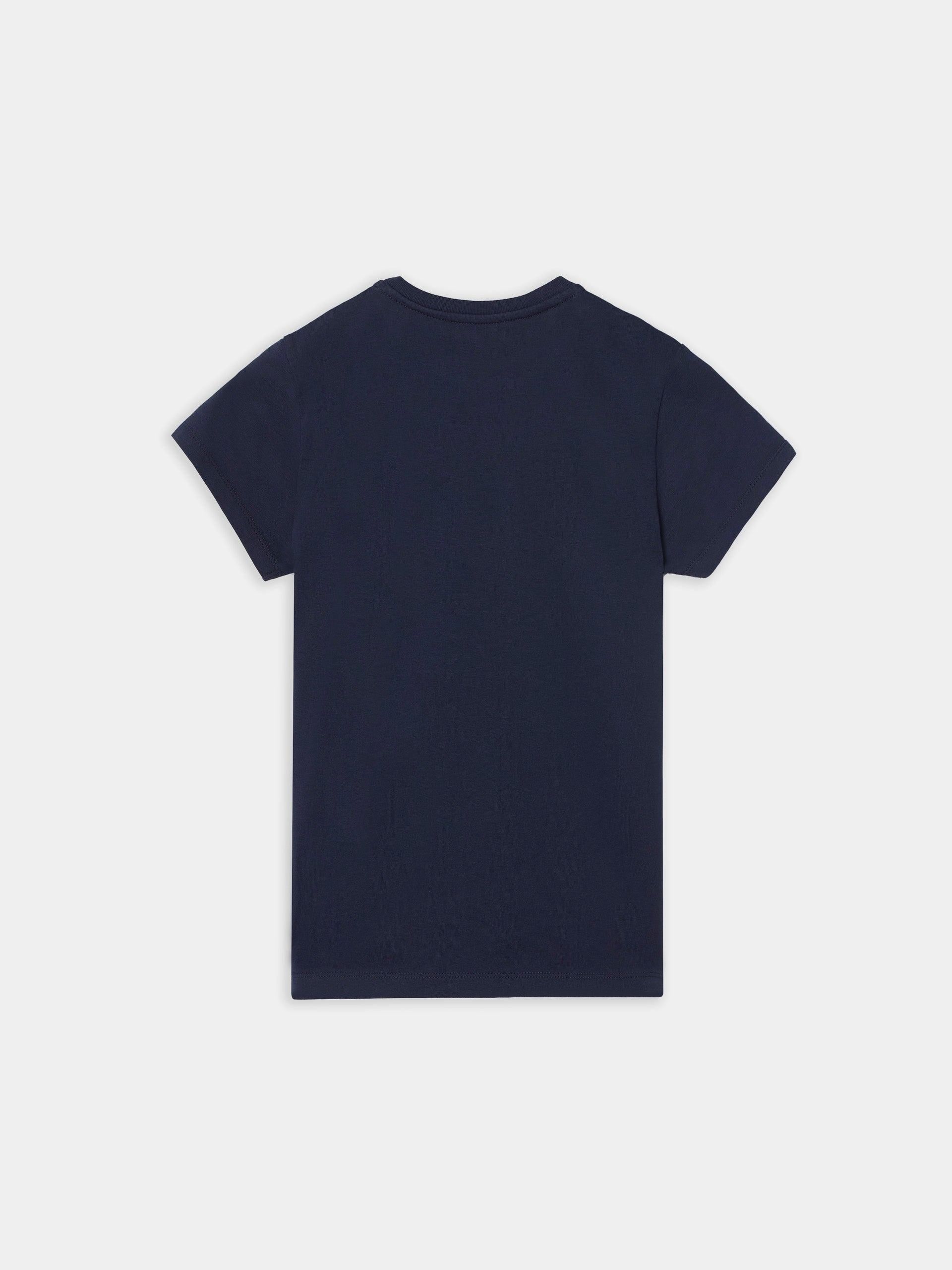 T-shirt enfant logo pixel bleu marine