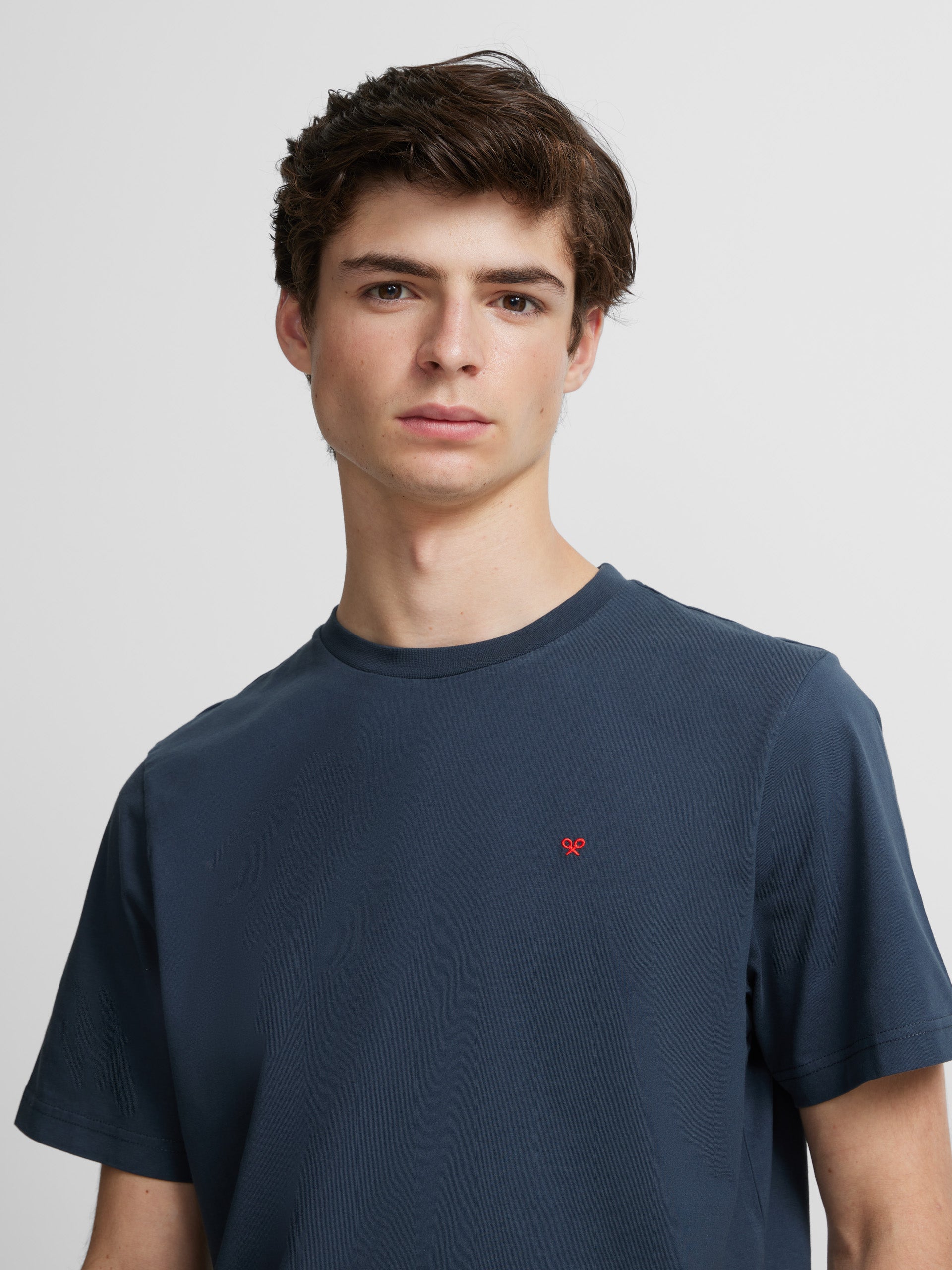 T-shirt bleu marine mini logo Silbon