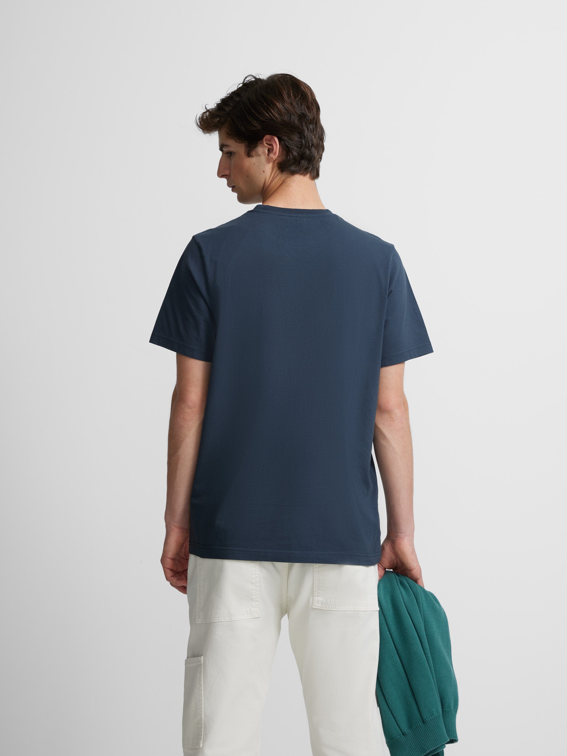 T-shirt bleu marine mini logo Silbon