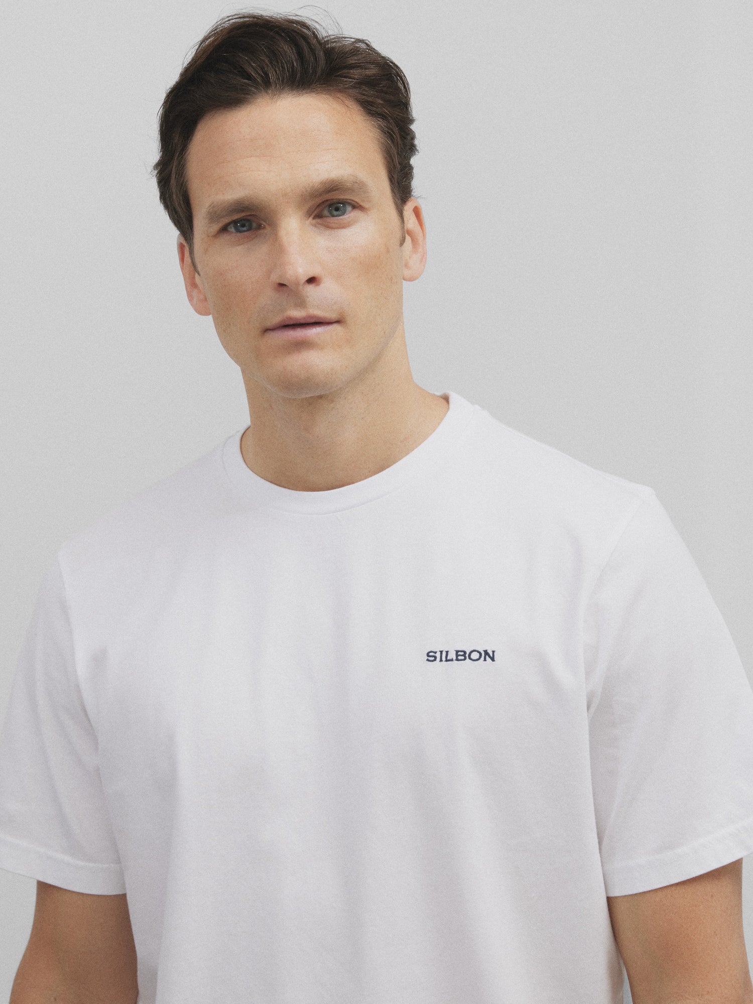 White Silbon mini-letter t-shirt