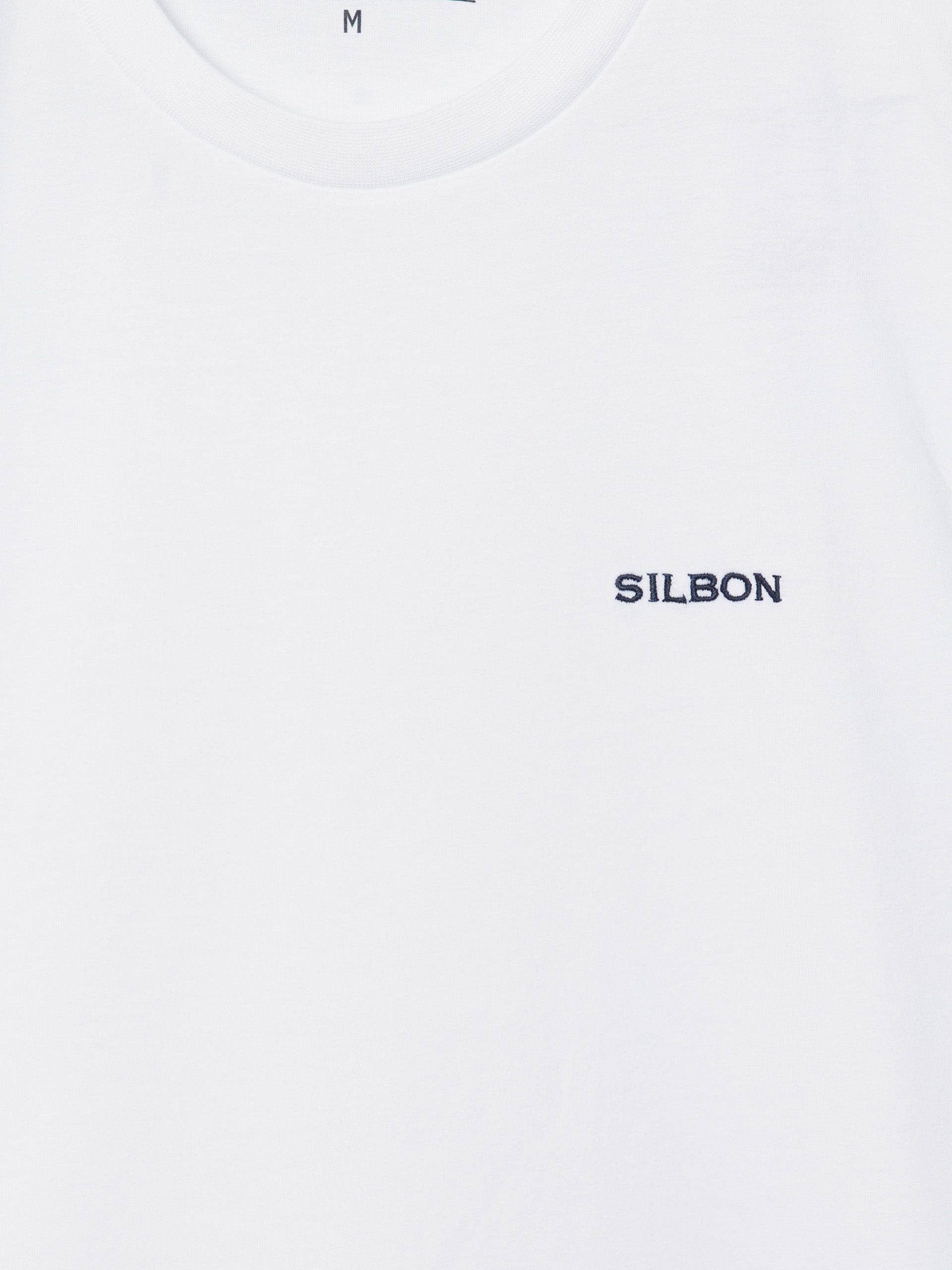 T-shirt mini lettre Silbon blanc