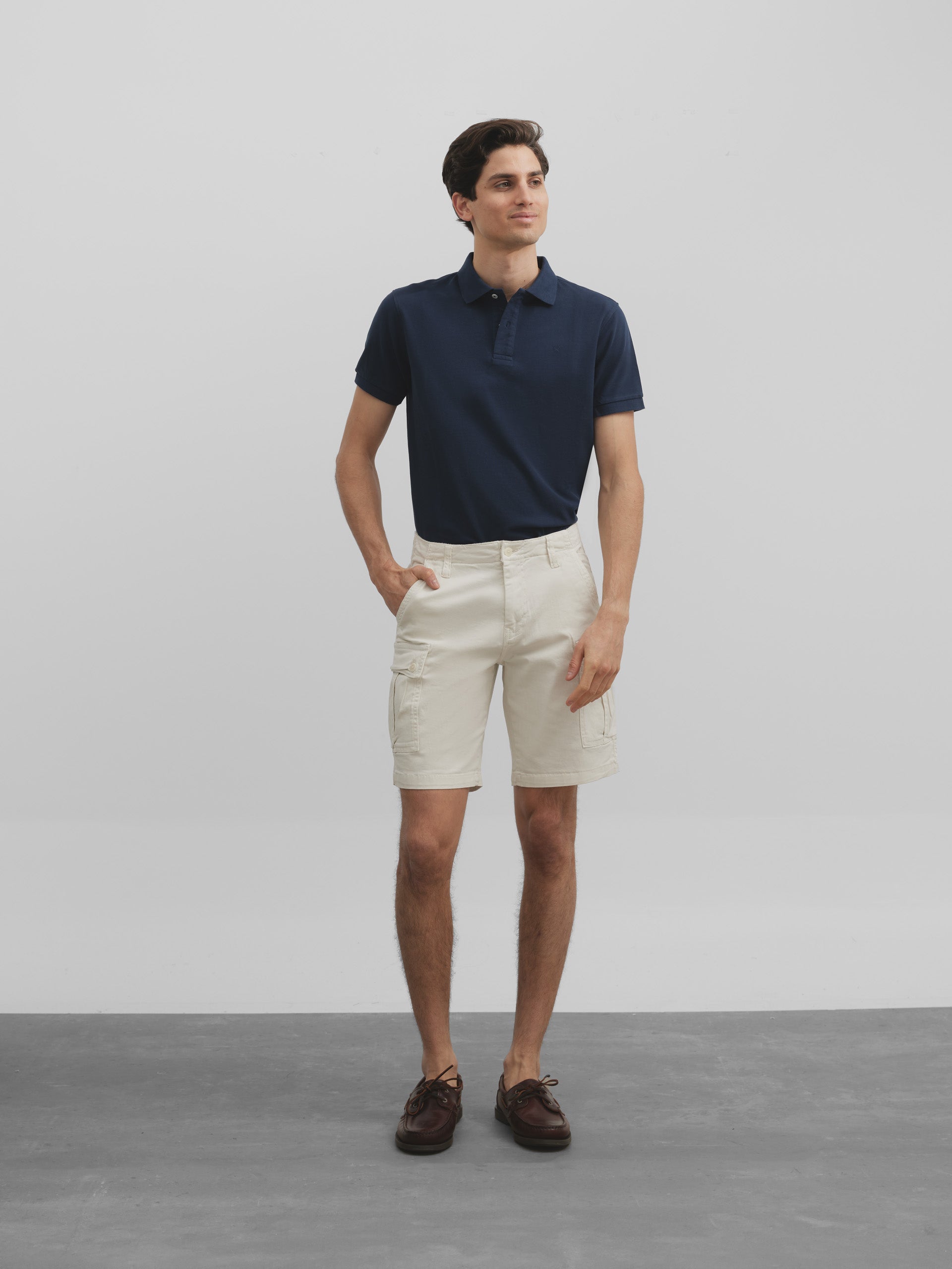 Light beige Silbon cargo shorts