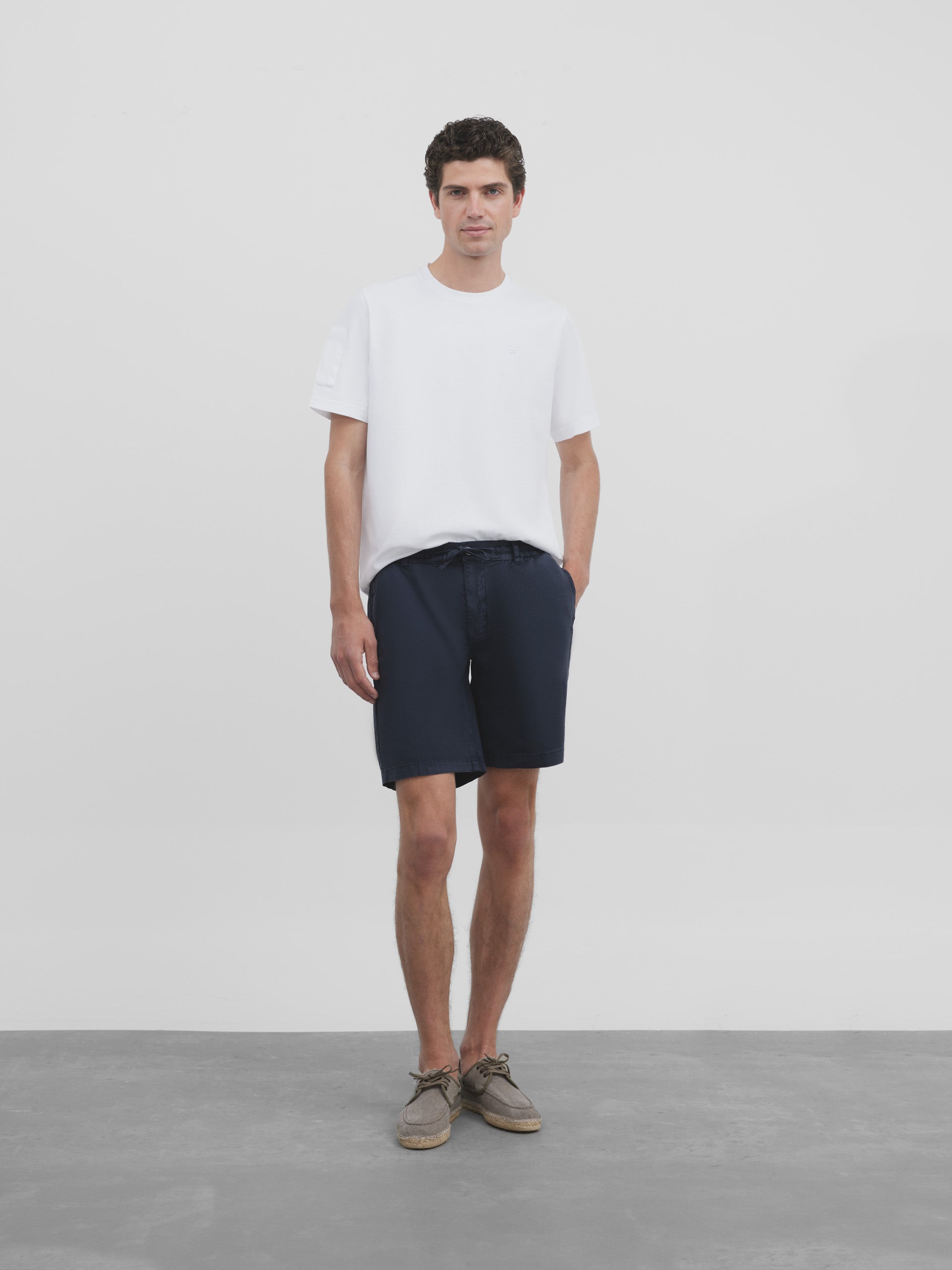 Bermuda jogger silbon azul marino