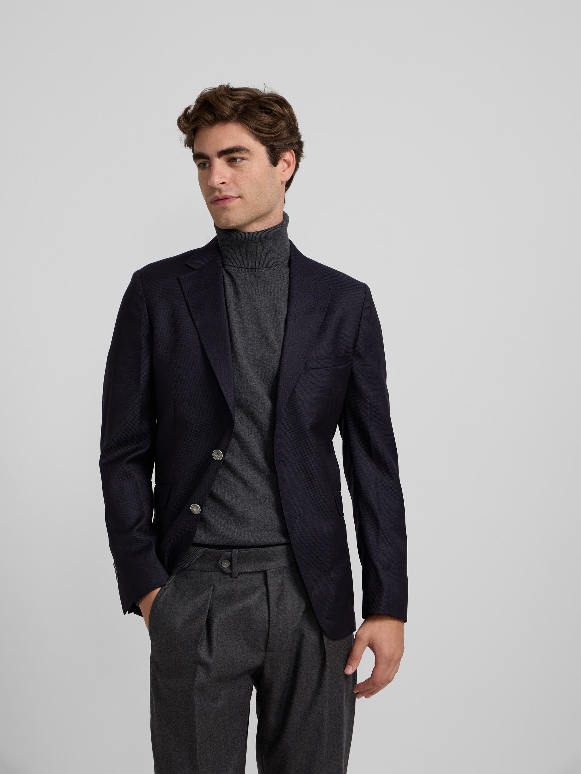 Blazer stretch bleu marine classique