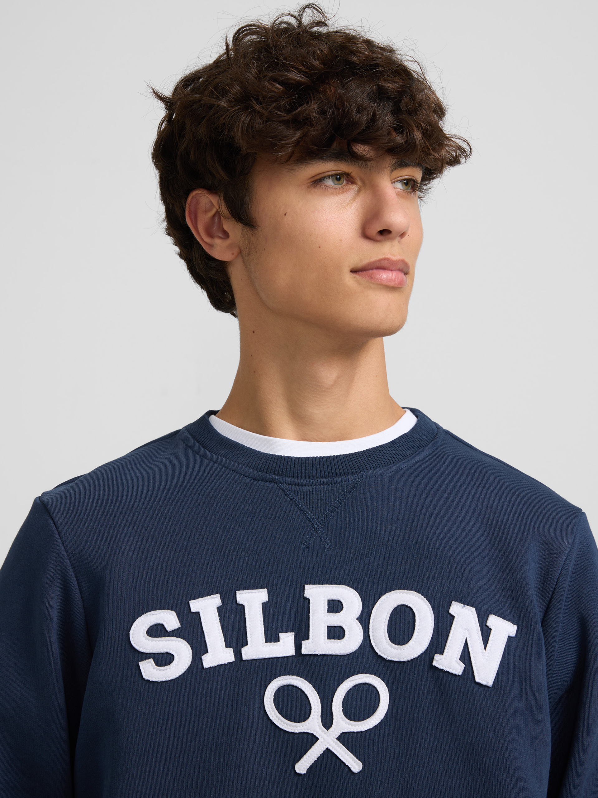 Sweat raquette Silbon medium bleu marine