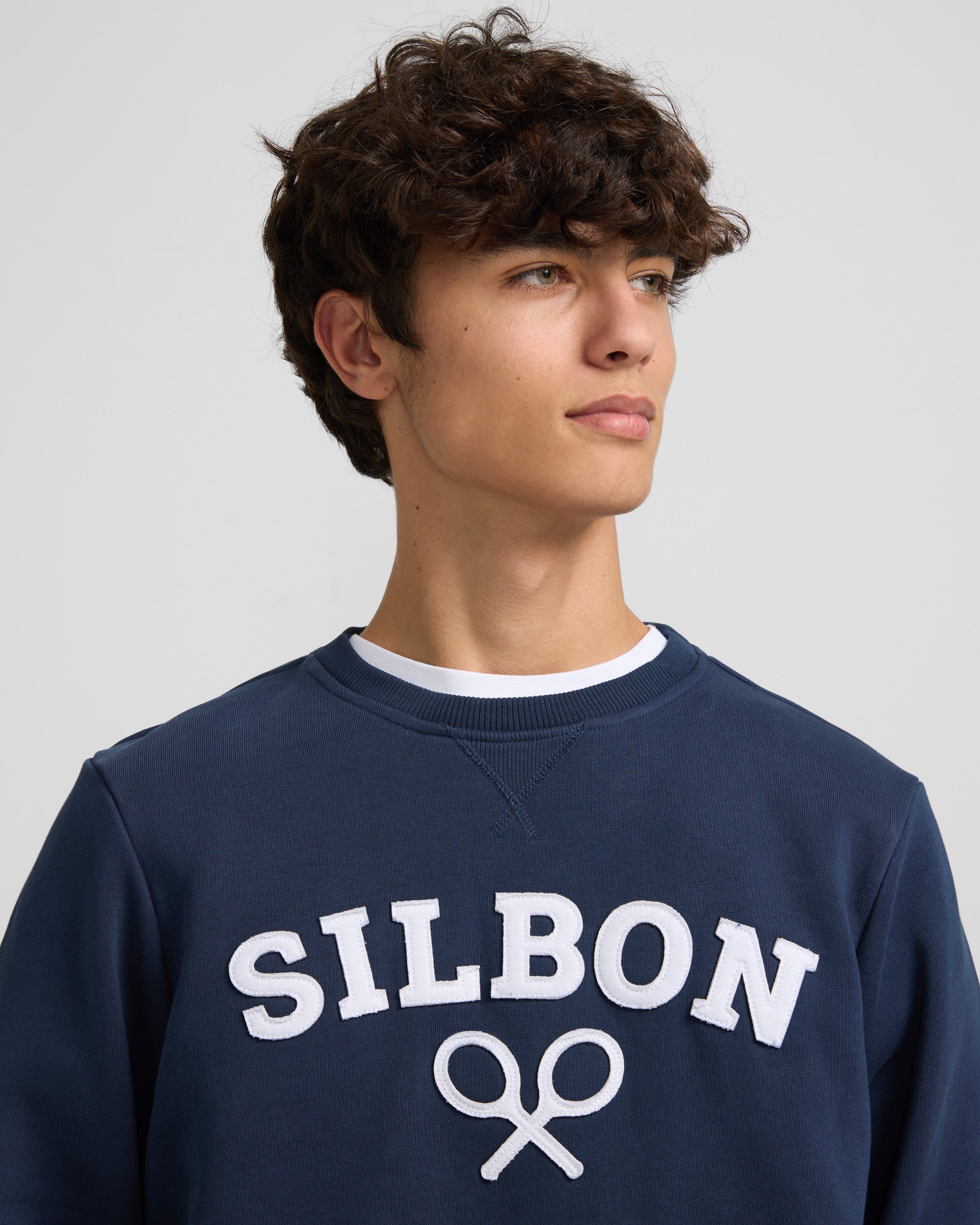 Silbon medium navy blue racket sweatshirt