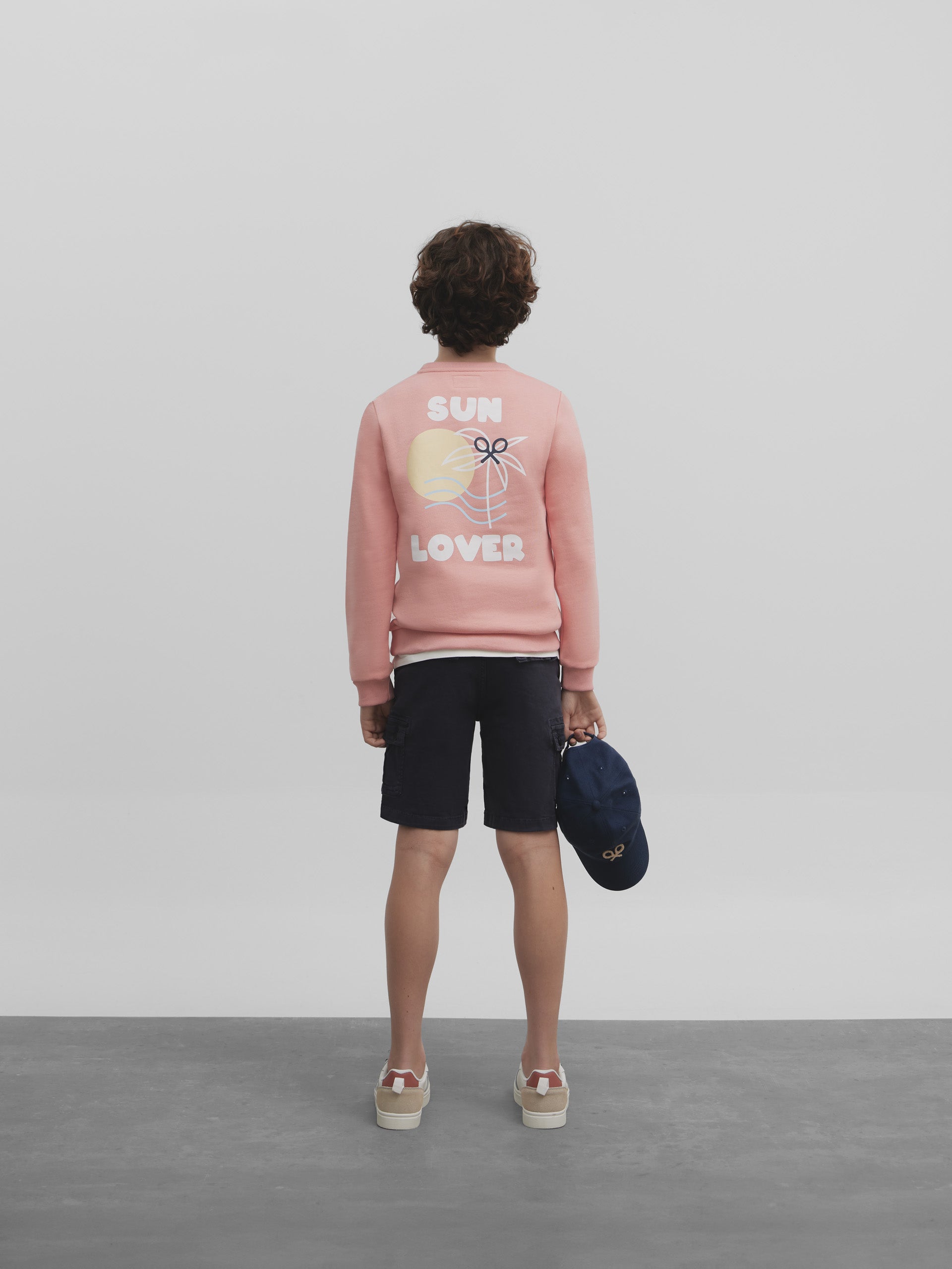 Kids sun lover coral sweatshirt