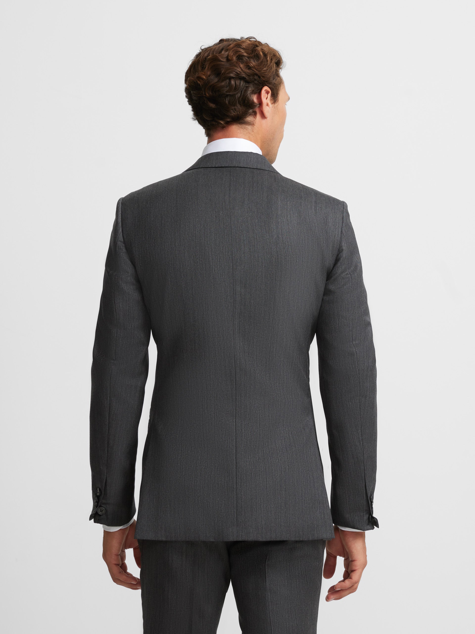 Classic gray herringbone suit jacket