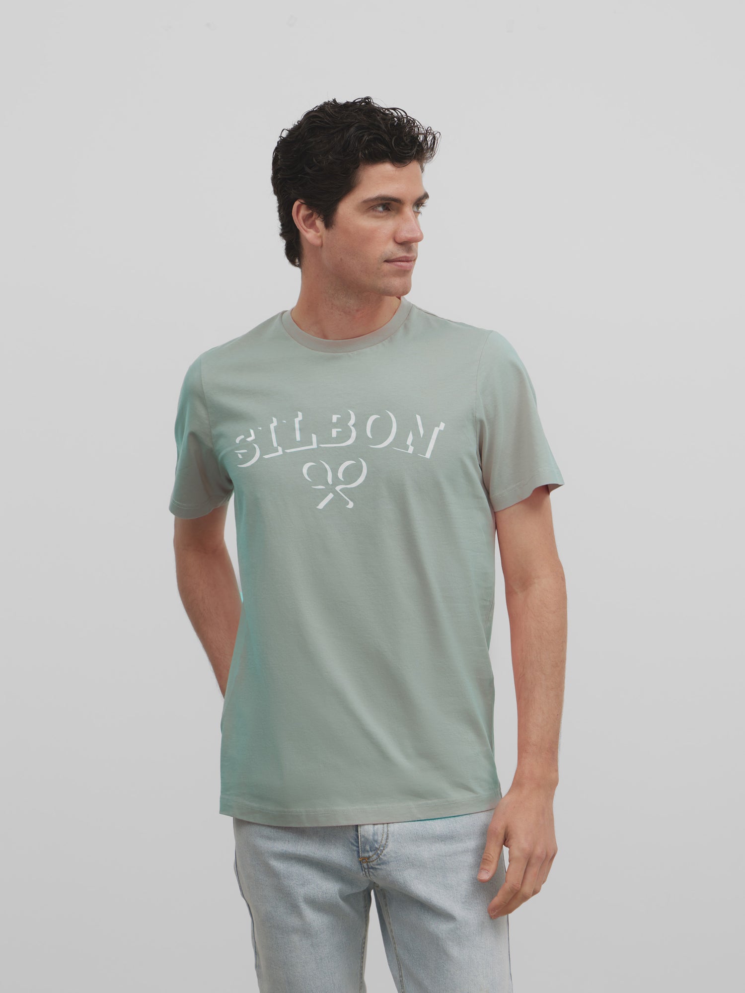 T-shirt raquette médium Silbon vert clair