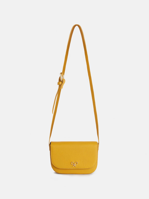 Mustard grain leather bag