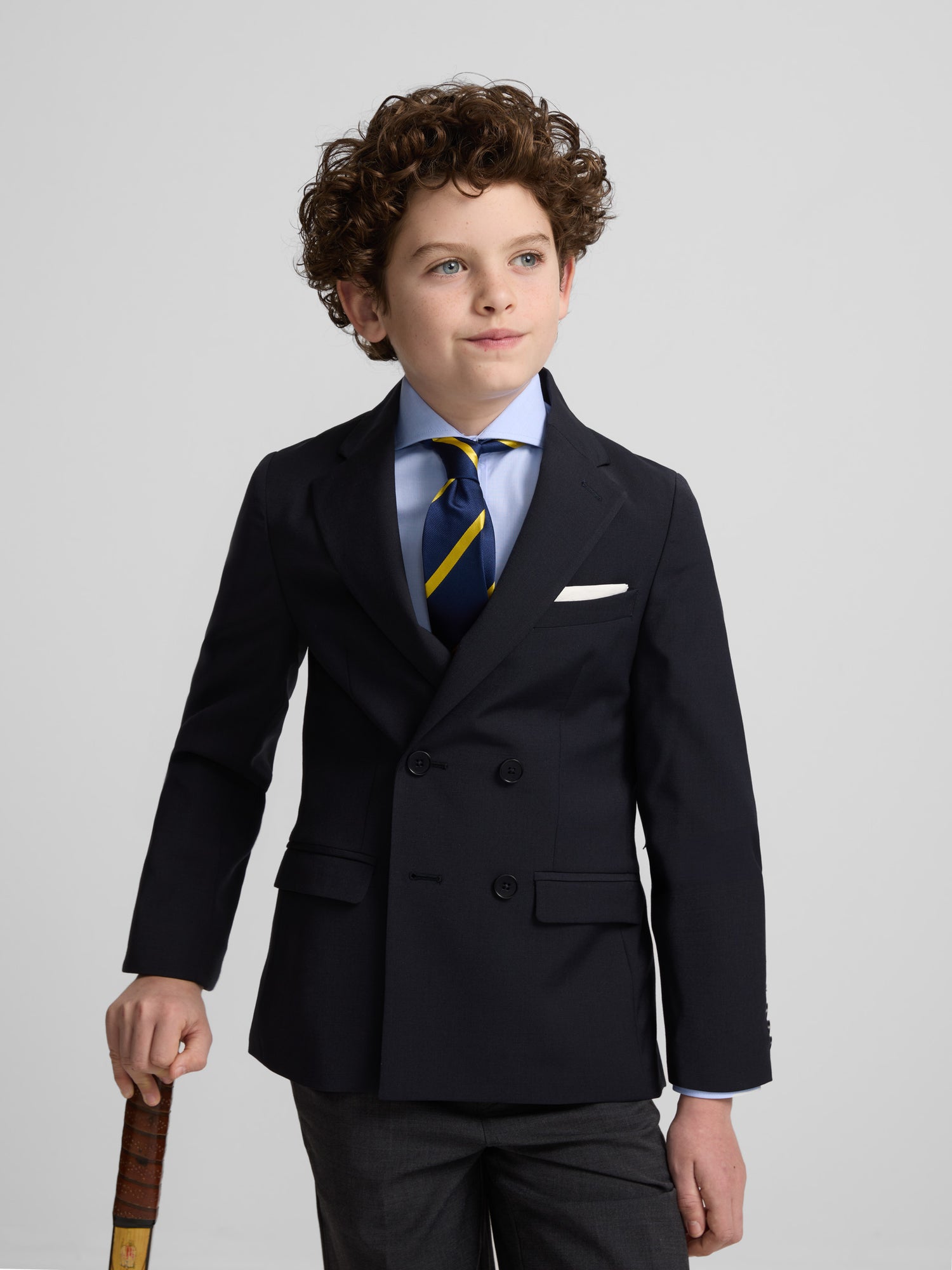 Blazer enfant croisé bleu marine