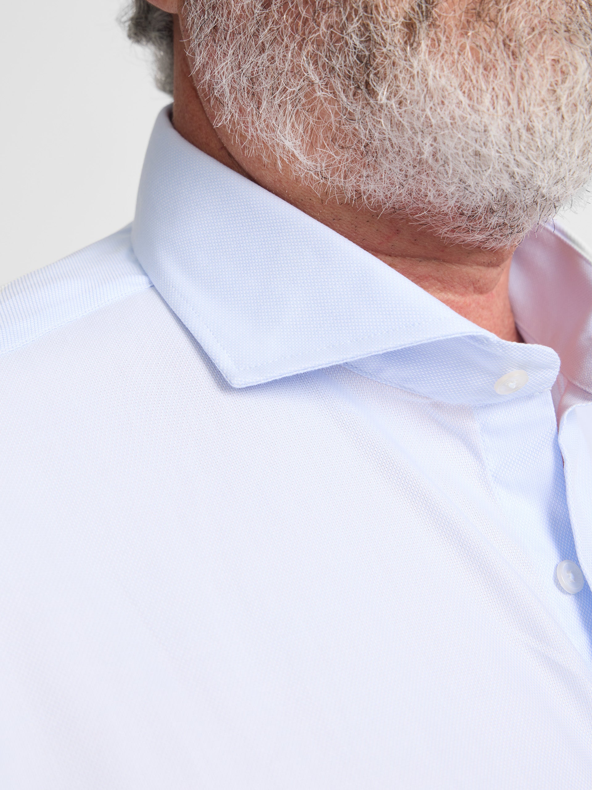 Light blue dress shirt with single cuff