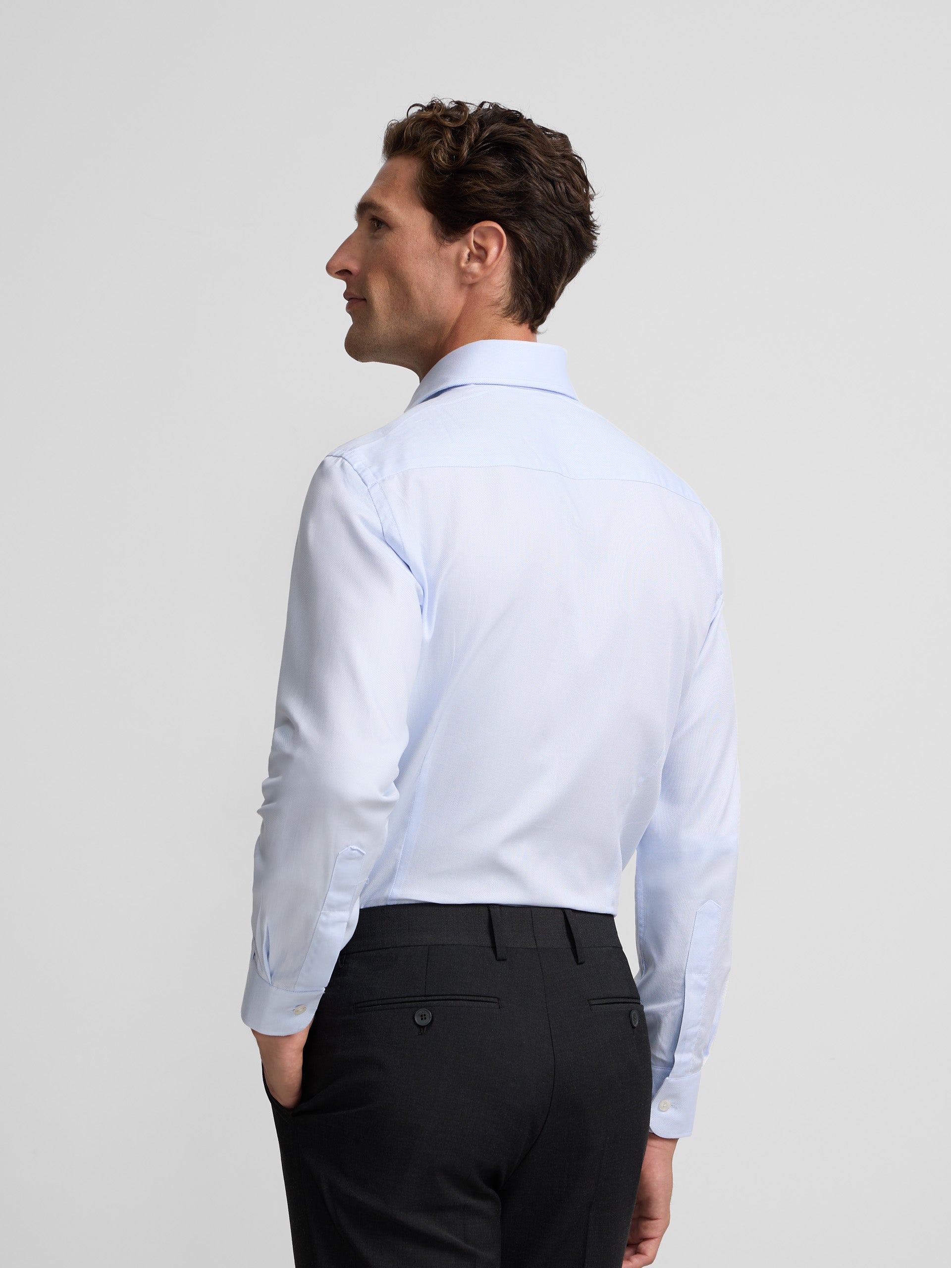 Structured light blue dress shirt