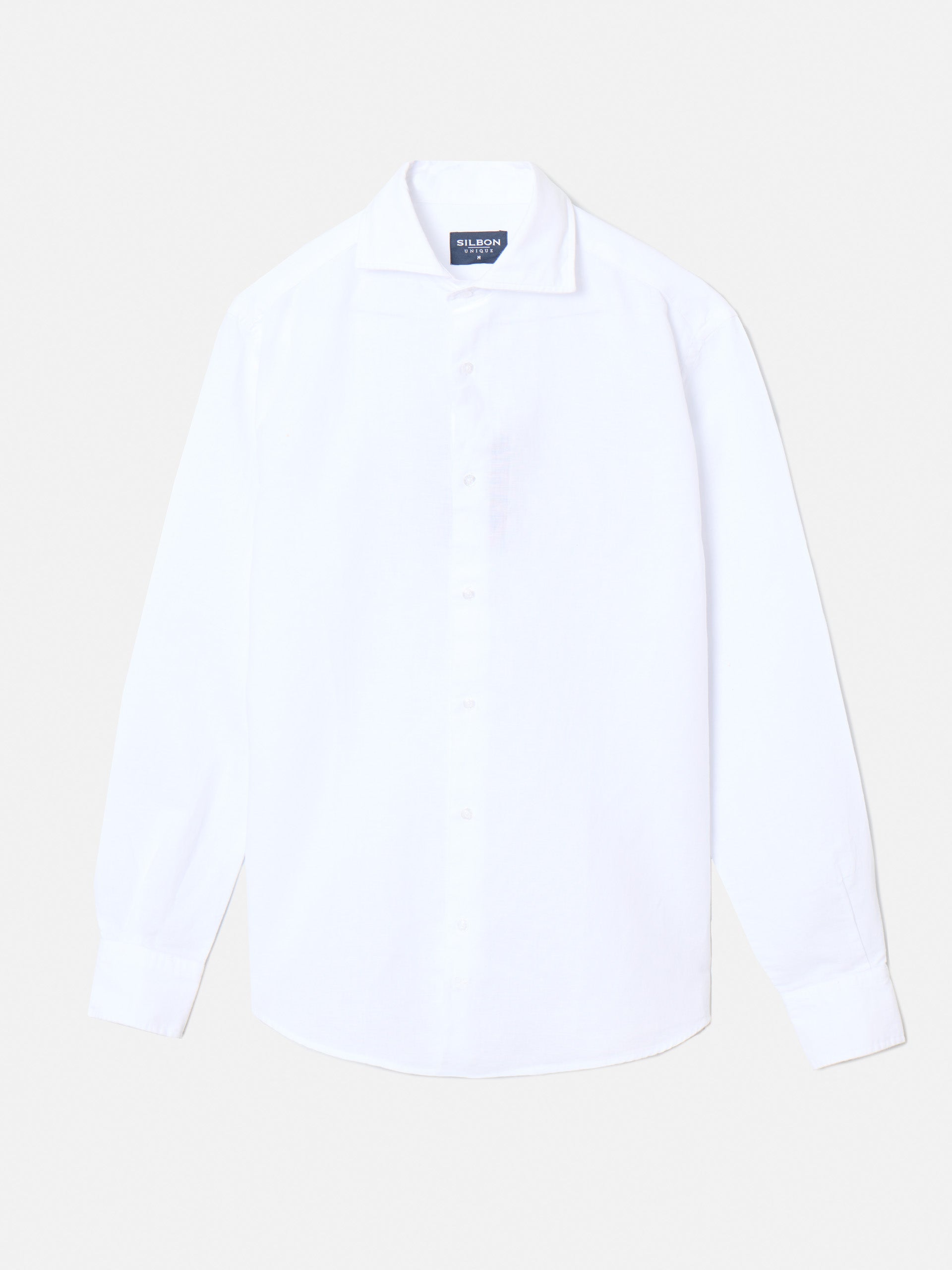 Unique white linen dress shirt